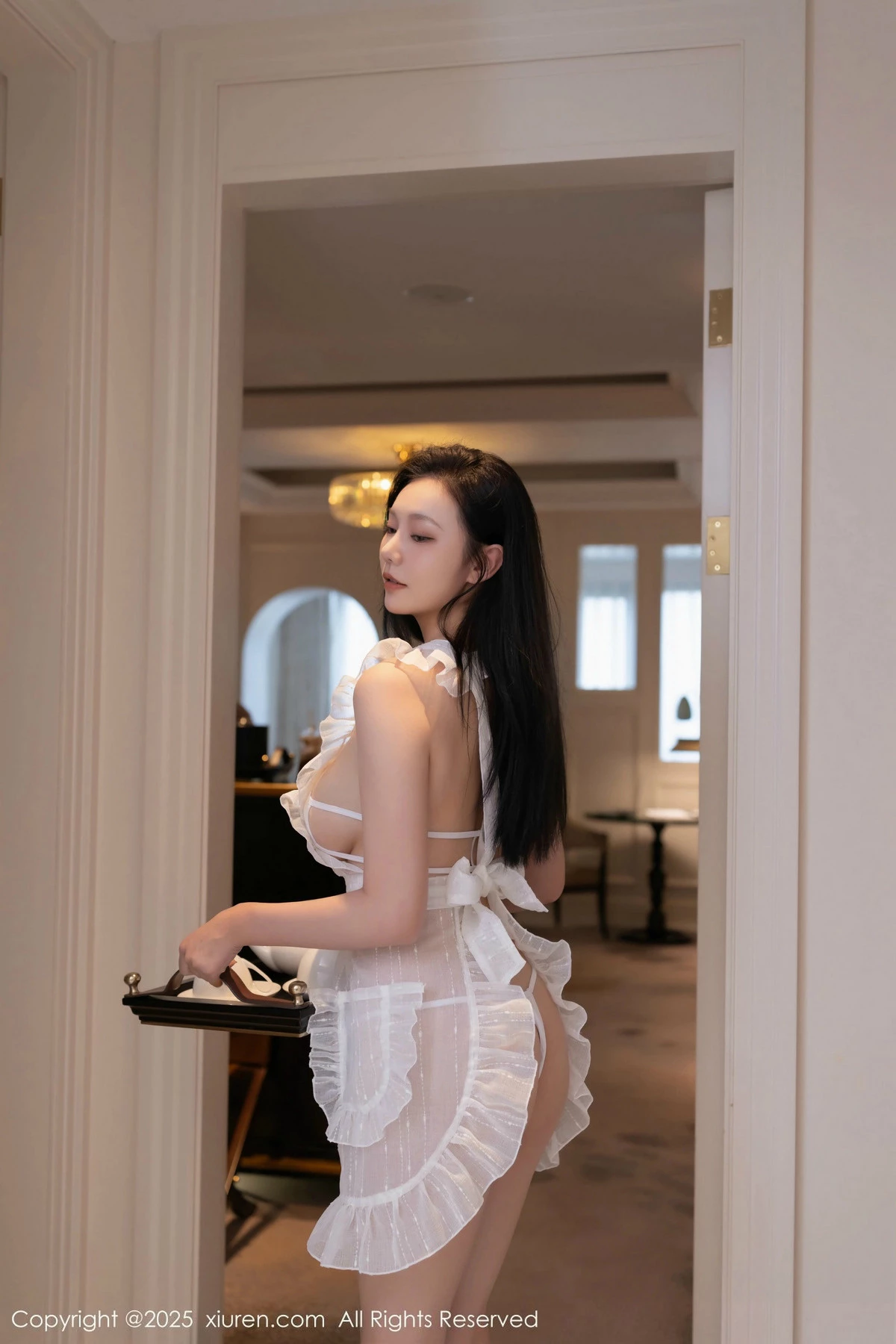 [[XiuRen秀人网]秀人网]No.9821_模特安然anran性感白色情趣女仆服露白色内衣秀曼妙身姿诱惑写真80P