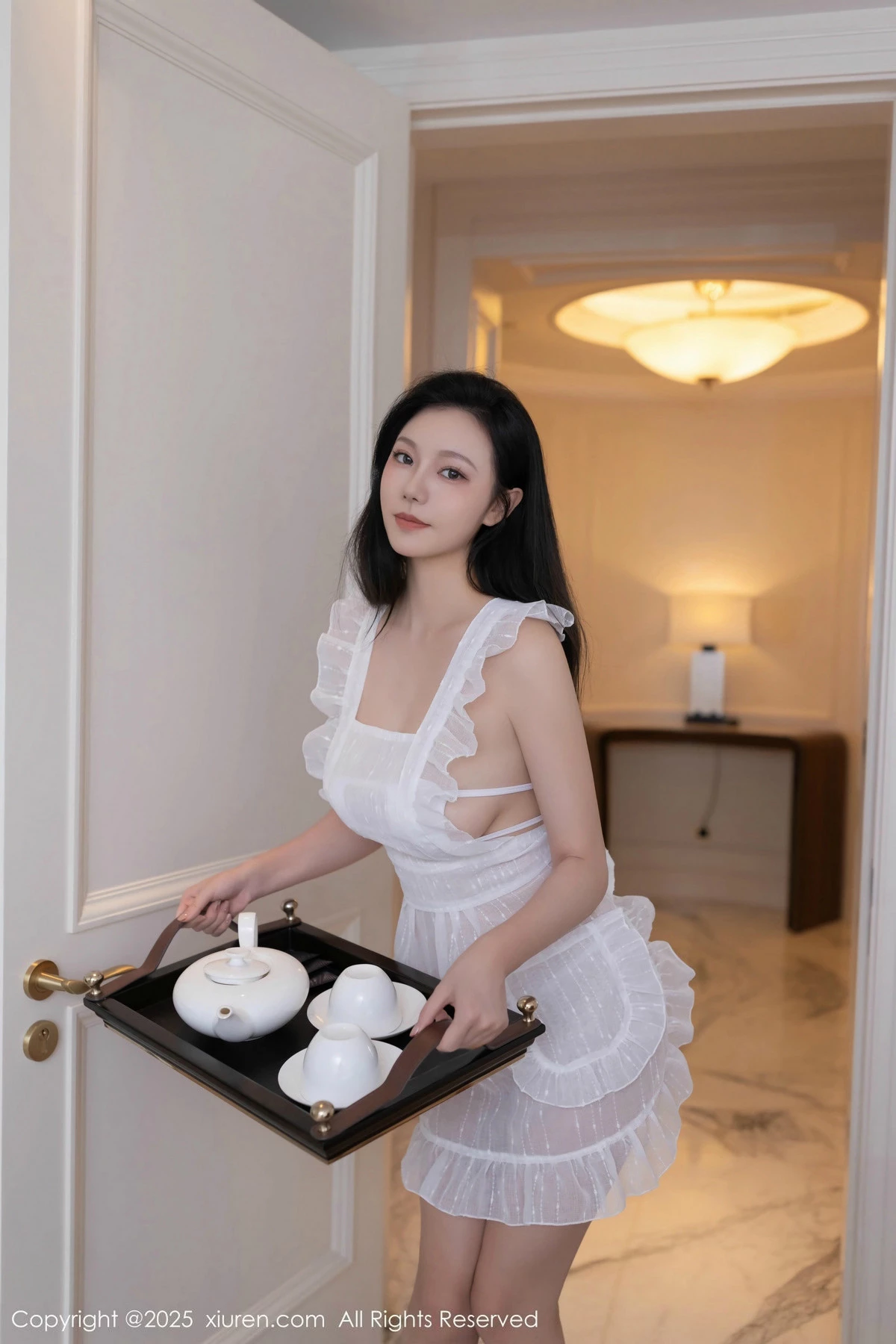 [[XiuRen秀人网]秀人网]No.9821_模特安然anran性感白色情趣女仆服露白色内衣秀曼妙身姿诱惑写真80P