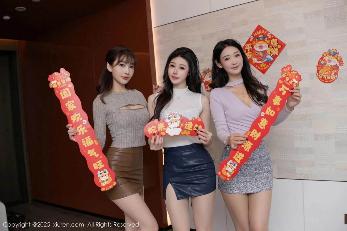 [[XiuRen秀人网]秀人网]No.9832_模特合集小逗逗＆唐安琪＆陆萱萱贺新春主题秀曼妙身姿诱惑写真81P