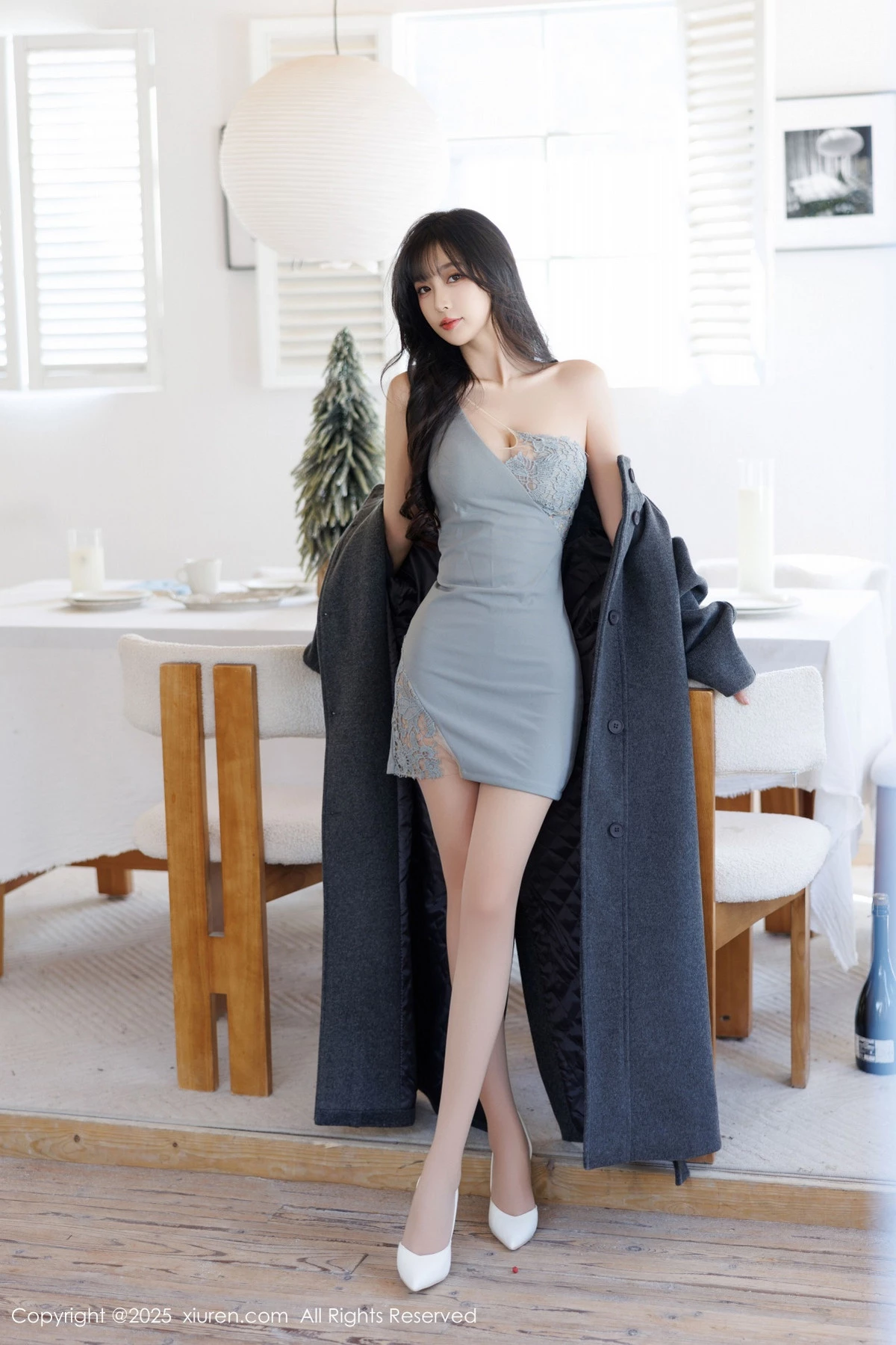 [[XiuRen秀人网]秀人网]No.9863_模特林星阑性感浅色连衣短裙+白色情趣内衣秀曼妙身姿诱惑写真83P