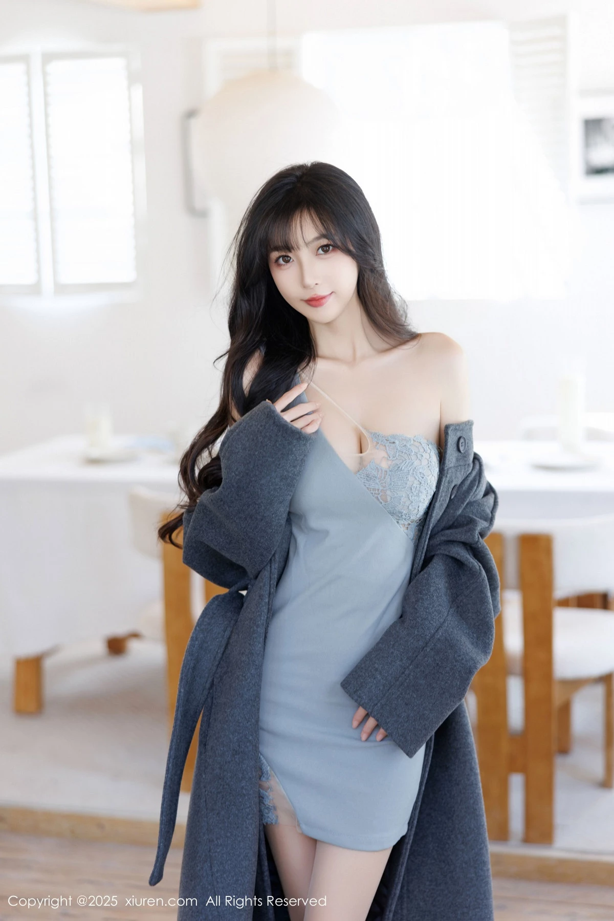 [[XiuRen秀人网]秀人网]No.9863_模特林星阑性感浅色连衣短裙+白色情趣内衣秀曼妙身姿诱惑写真83P