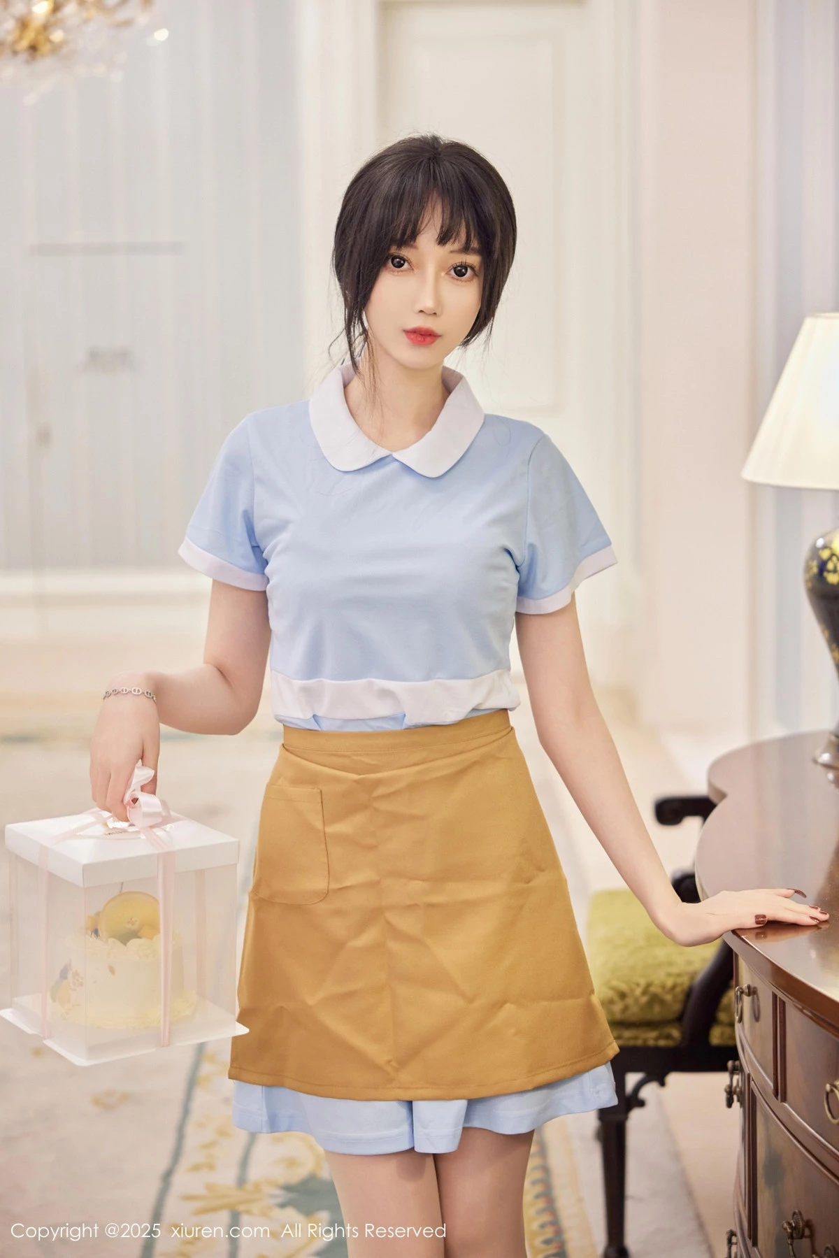 [[XiuRen秀人网]秀人网]No.9864_模特玥儿玥er性感蓝色连衣短裙配超薄肉丝秀曼妙身材诱惑写真82P