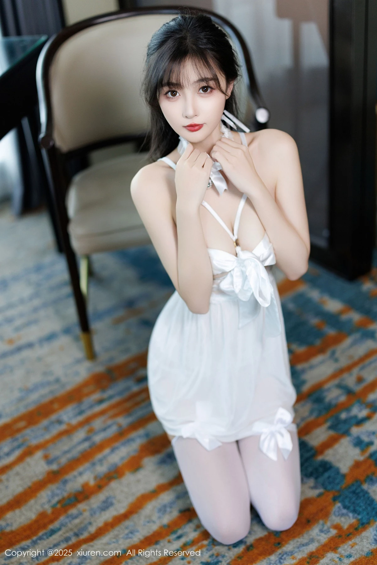 [[XiuRen秀人网]秀人网]No.9863_模特林星阑性感浅色连衣短裙+白色情趣内衣秀曼妙身姿诱惑写真83P