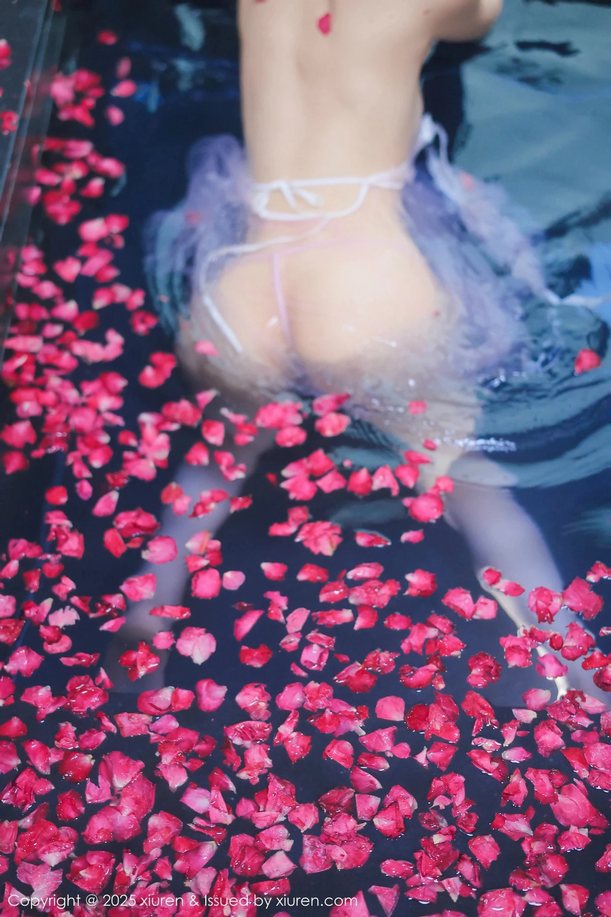 [[XiuRen秀人网]秀人网]No.9778_模特桃妖夭浴池场景性感白色薄纱服饰花瓣浴秀惹火身材诱惑写真102P