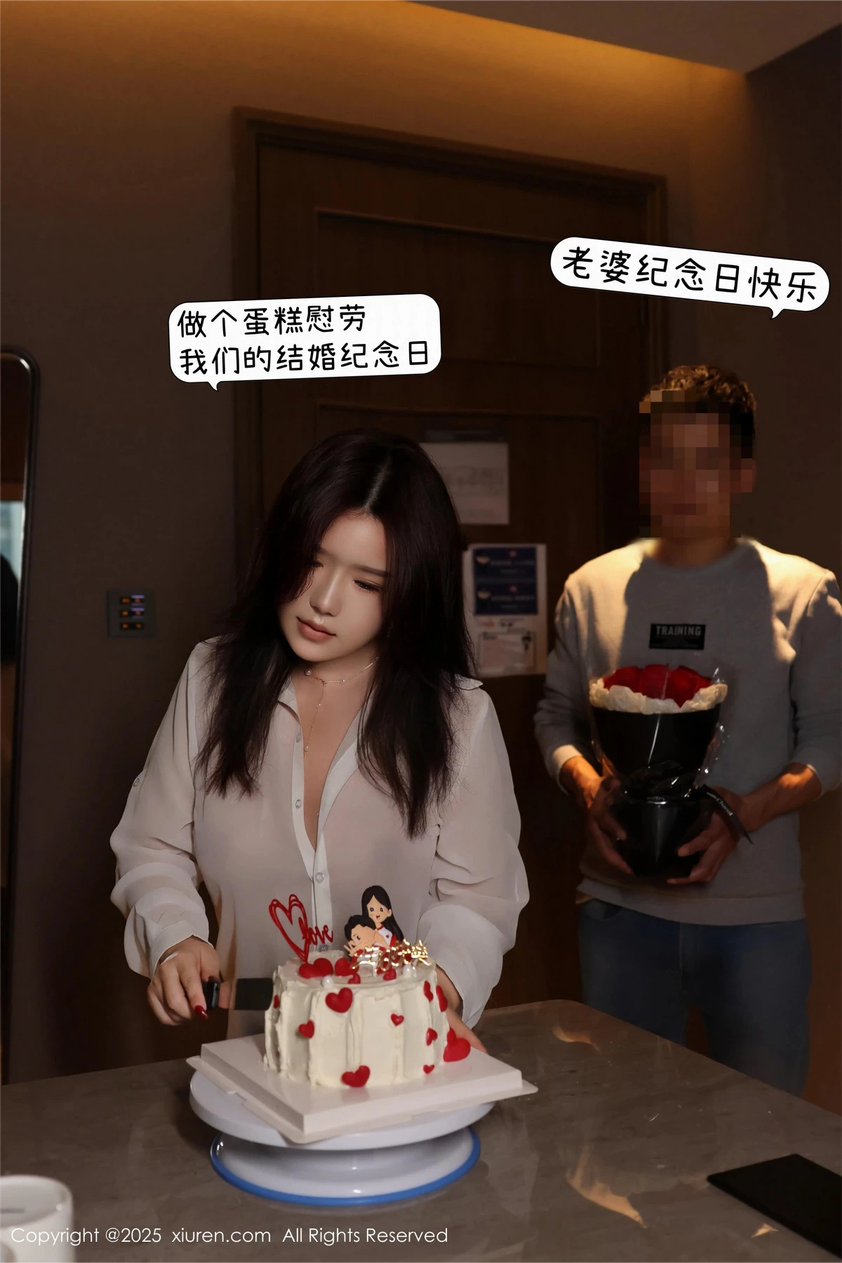 [[XiuRen秀人网]秀人网]No.9983_模特小薯条nienie纪念日主题性感白衬衫配超薄黑丝秀美腿诱惑写真106P