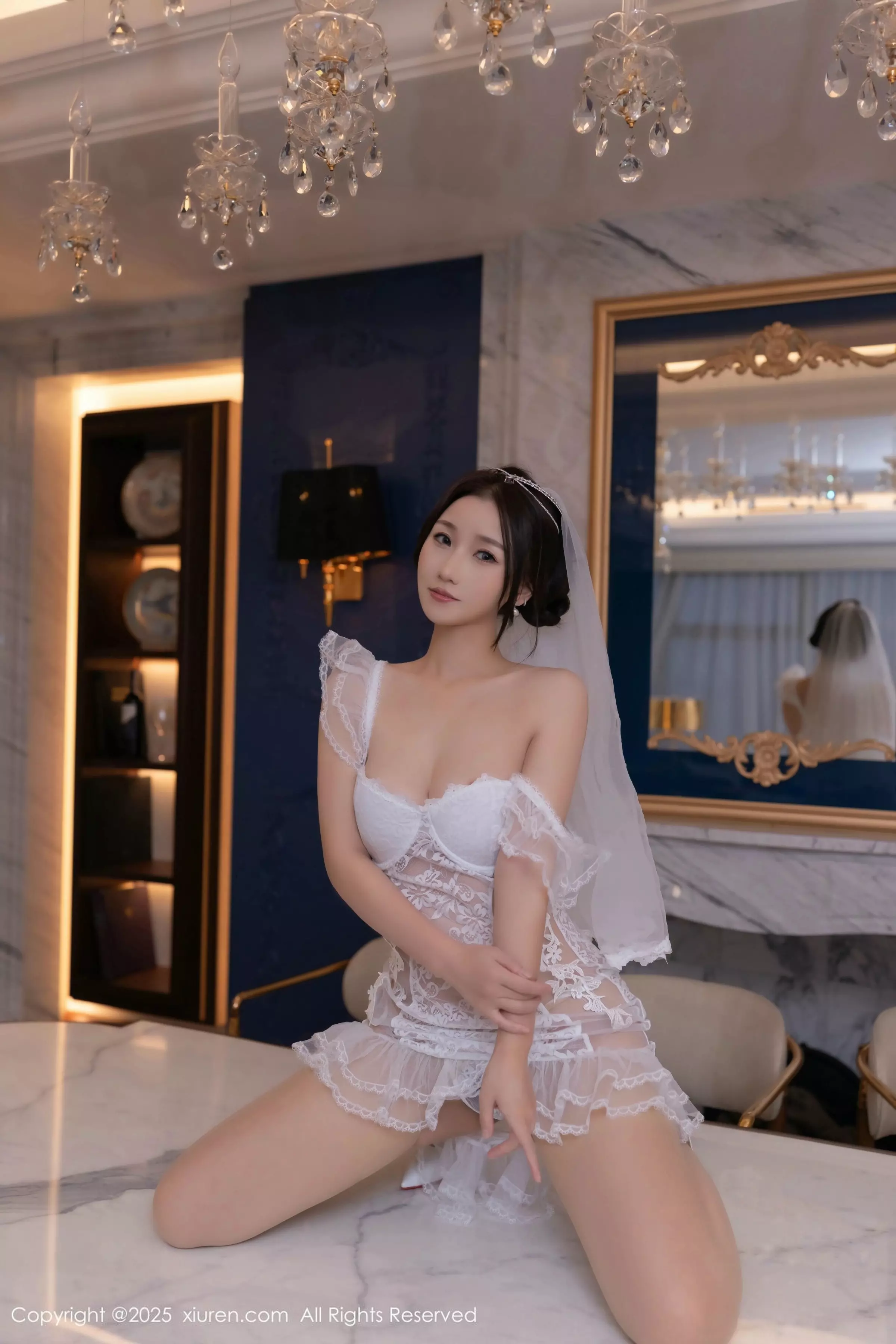 [[XiuRen秀人网]秀人网]No.10006_模特杏子Yada性感白色婚纱配超薄肉丝秀曼妙身姿撩人诱惑写真85P