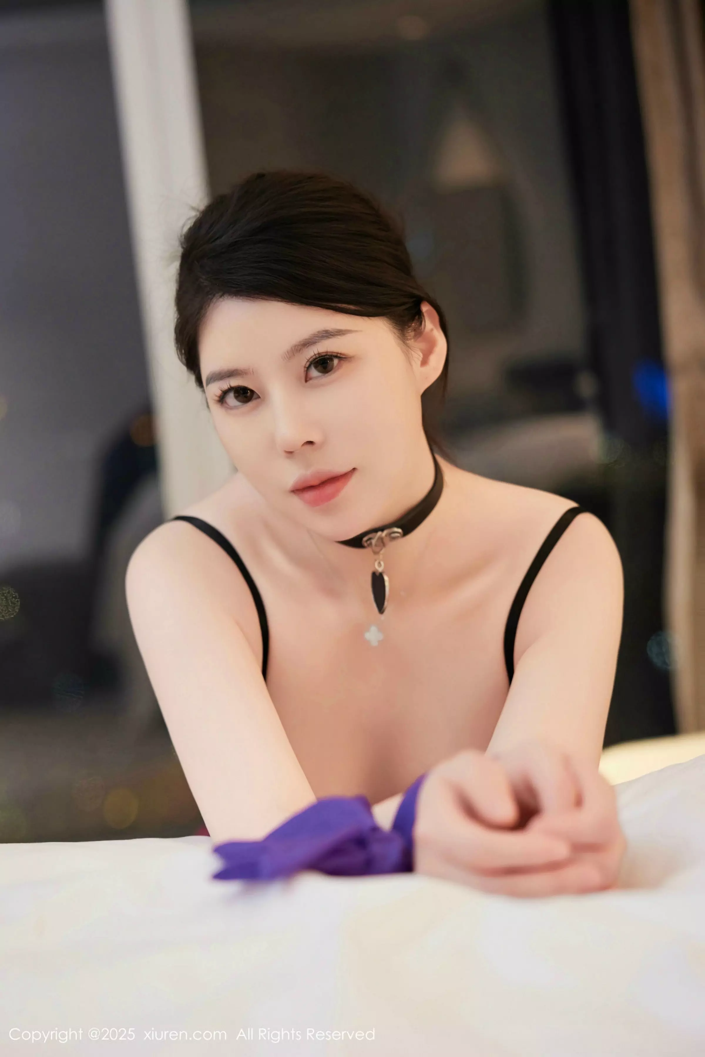 [[XiuRen秀人网]秀人网]No.10001_模特白茹雪abby性感紫色情趣内衣配黑丝吊袜秀丰腴身材诱惑写真62P