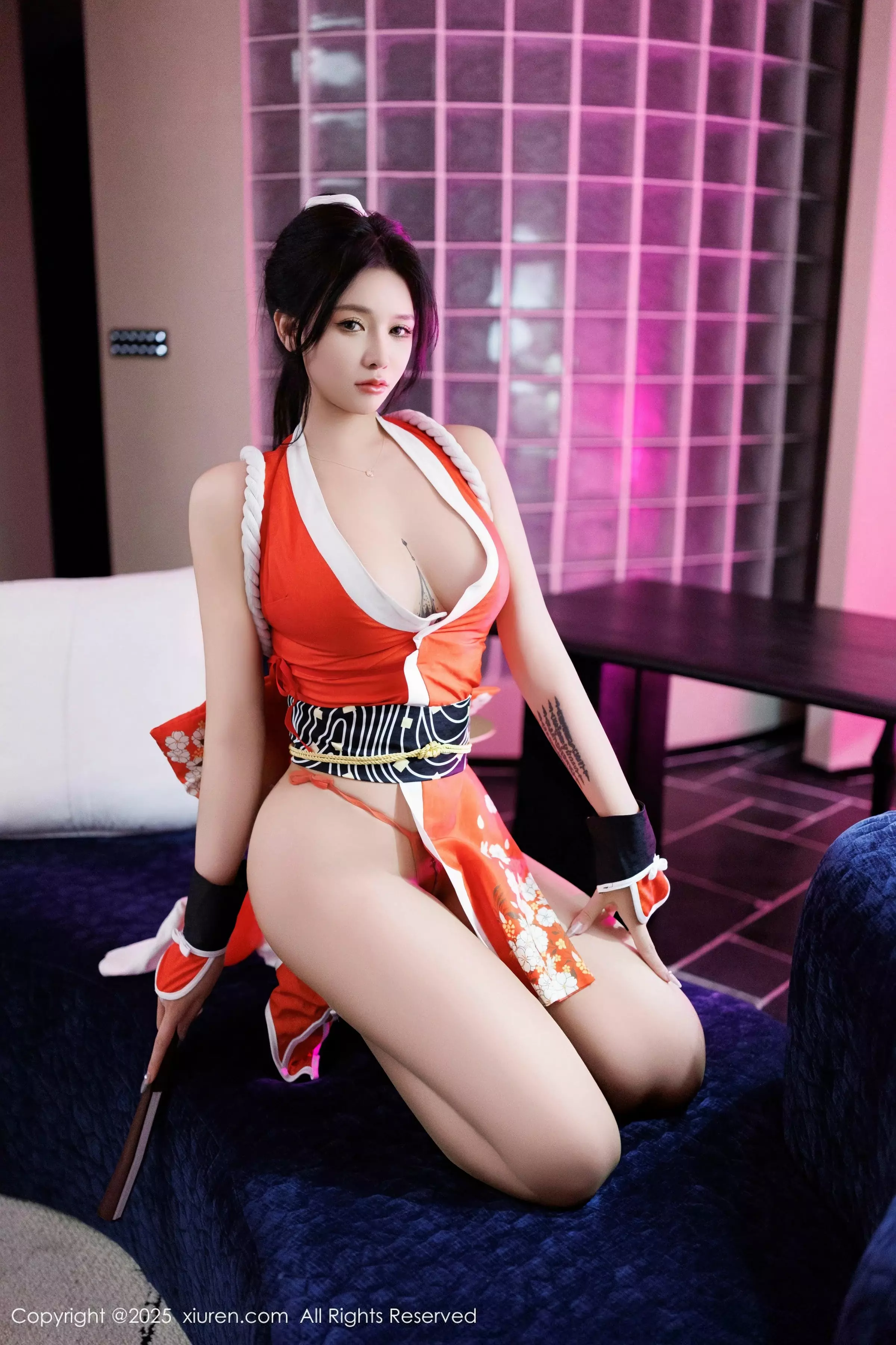 [[XiuRen秀人网]秀人网]No.10017_模特娜比不知火舞主题性感红色连衣短裙秀凹凸身材撩人诱惑写真81P