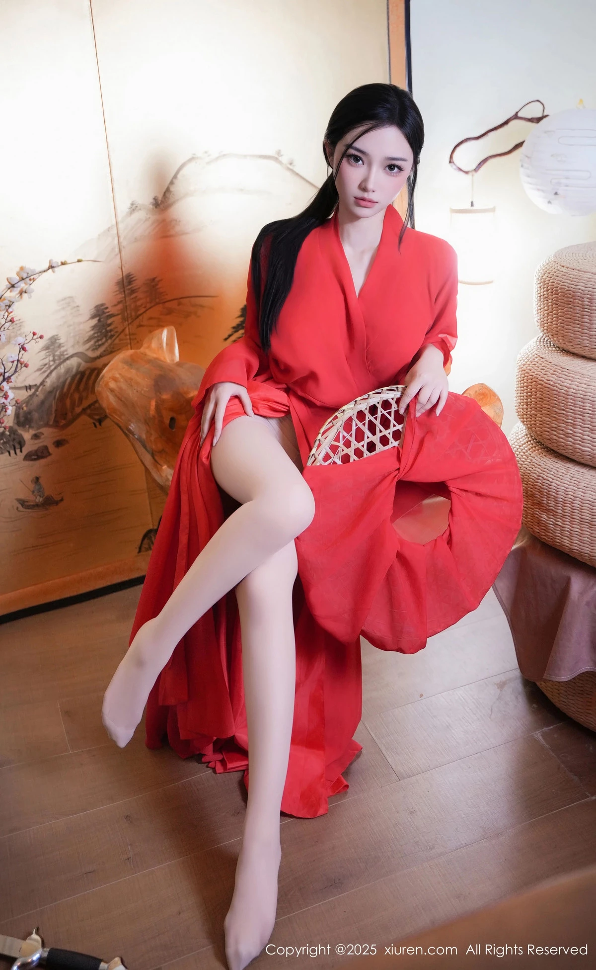 [[XiuRen秀人网]秀人网]No.9890_模特妙可可Cheese性感红衣剑客装配肉丝袜秀丰腴身姿诱惑写真60P