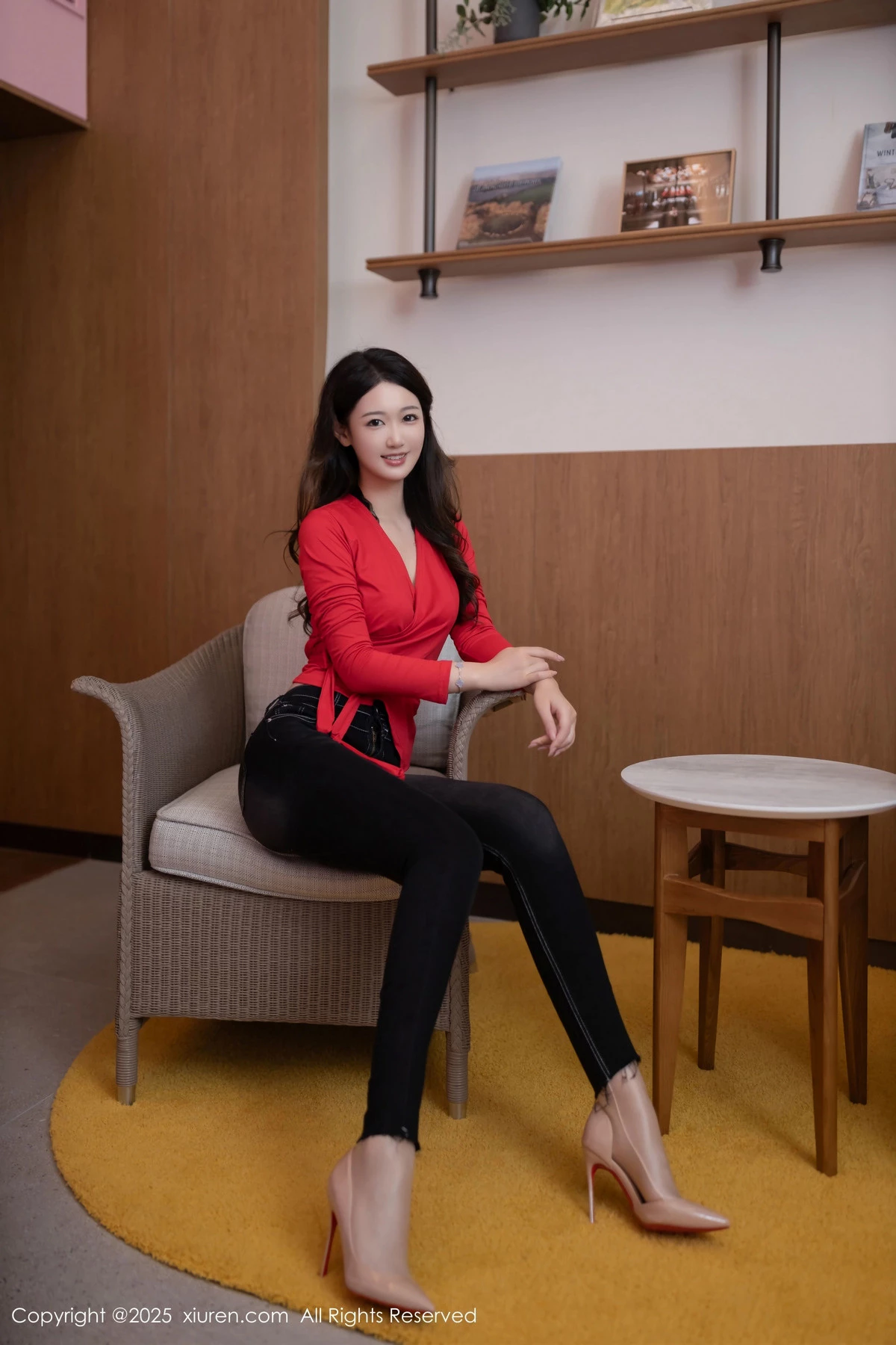 [[XiuRen秀人网]秀人网]No.9894_模特唐安琪性感黑色情趣内衣配开档肉丝秀曼妙身姿完美诱惑写真79P