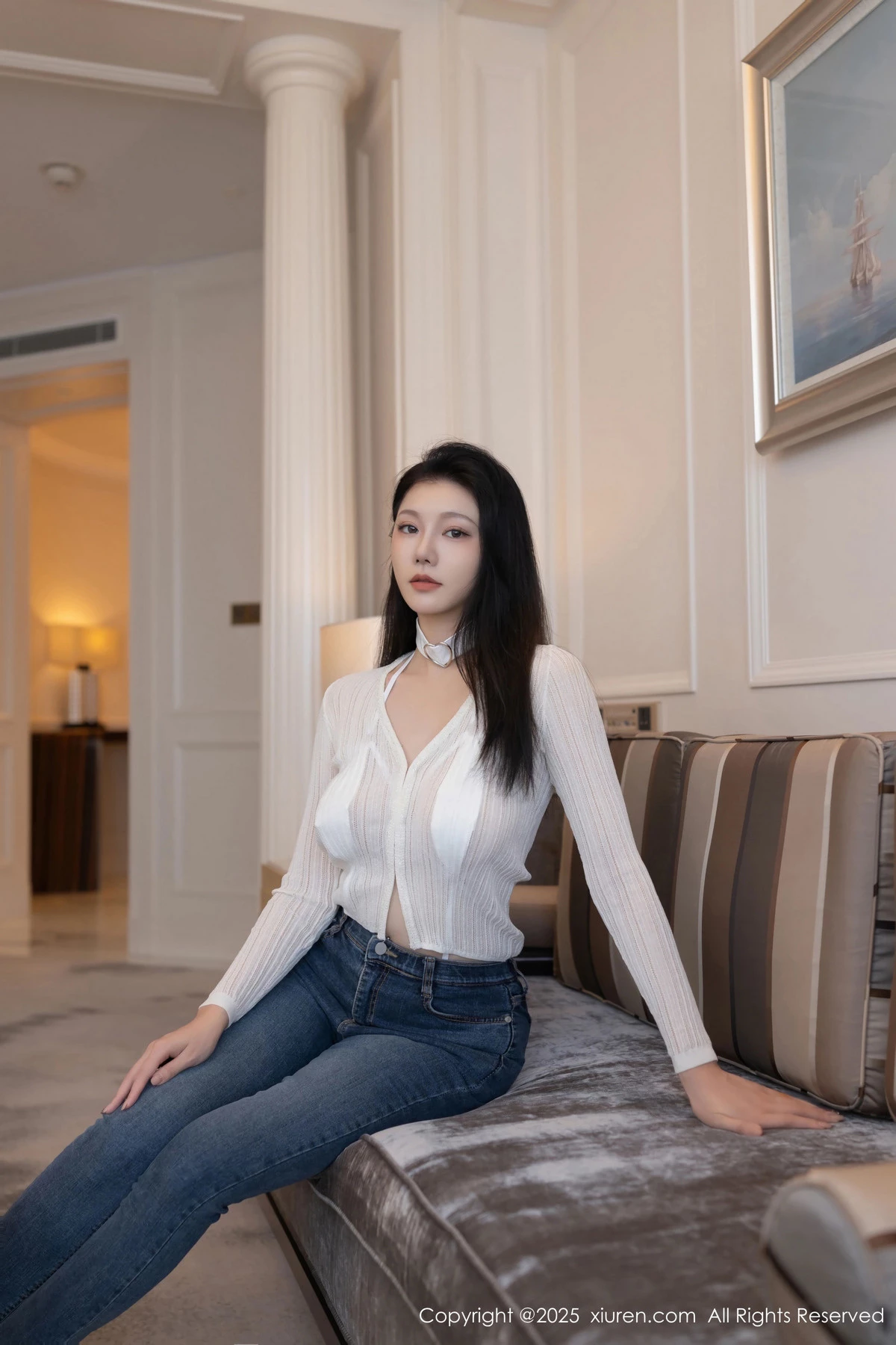 [[XiuRen秀人网]秀人网]No.9900_模特安然anran性感白色情趣内衣配白丝袜秀曼妙身姿撩人诱惑写真83P