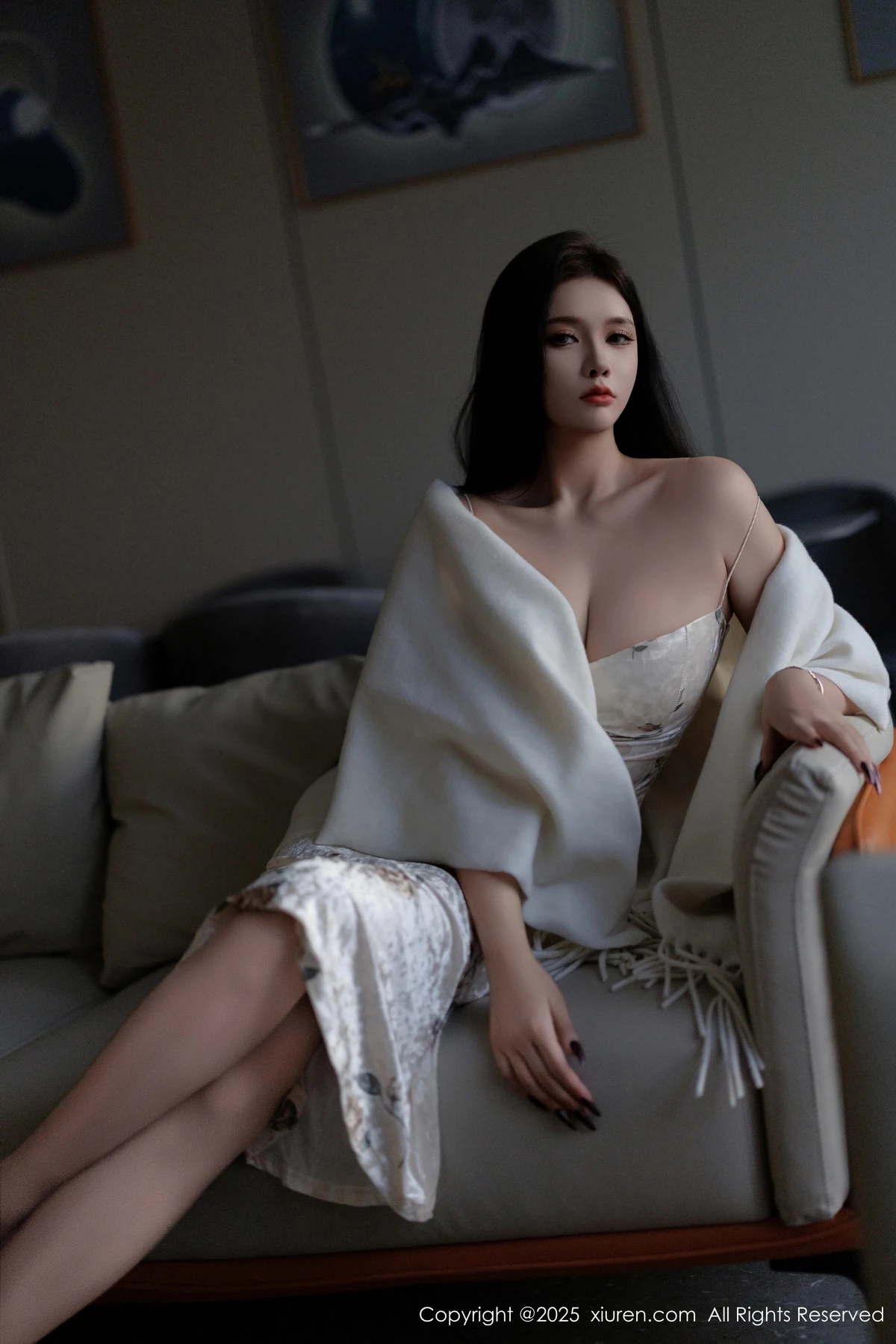 [[XiuRen秀人网]秀人网]No.9899_模特娜比脱连衣短裙露性感蓝色内衣配超薄肉丝秀凹凸身材诱惑写真81P