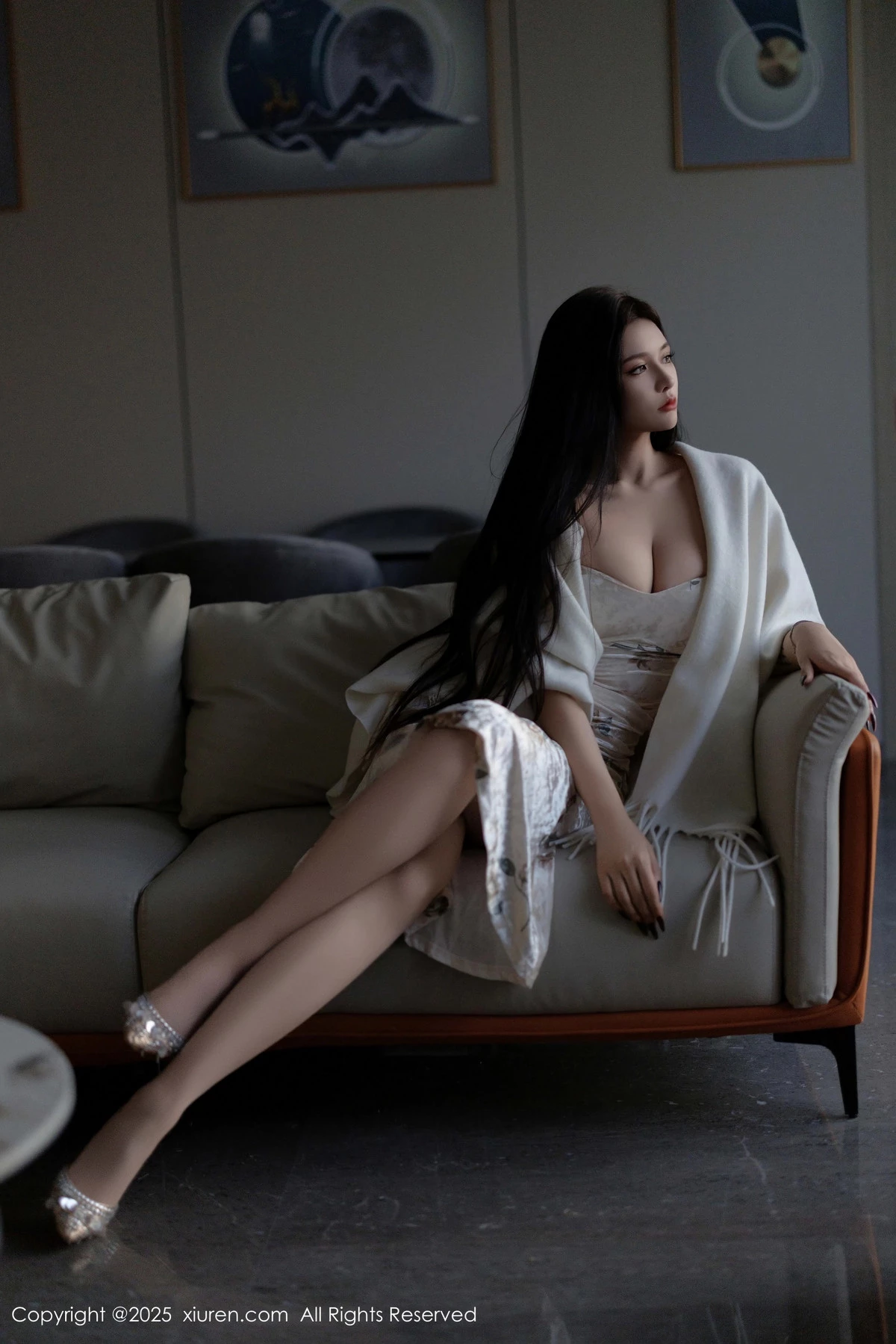 [[XiuRen秀人网]秀人网]No.9899_模特娜比脱连衣短裙露性感蓝色内衣配超薄肉丝秀凹凸身材诱惑写真81P