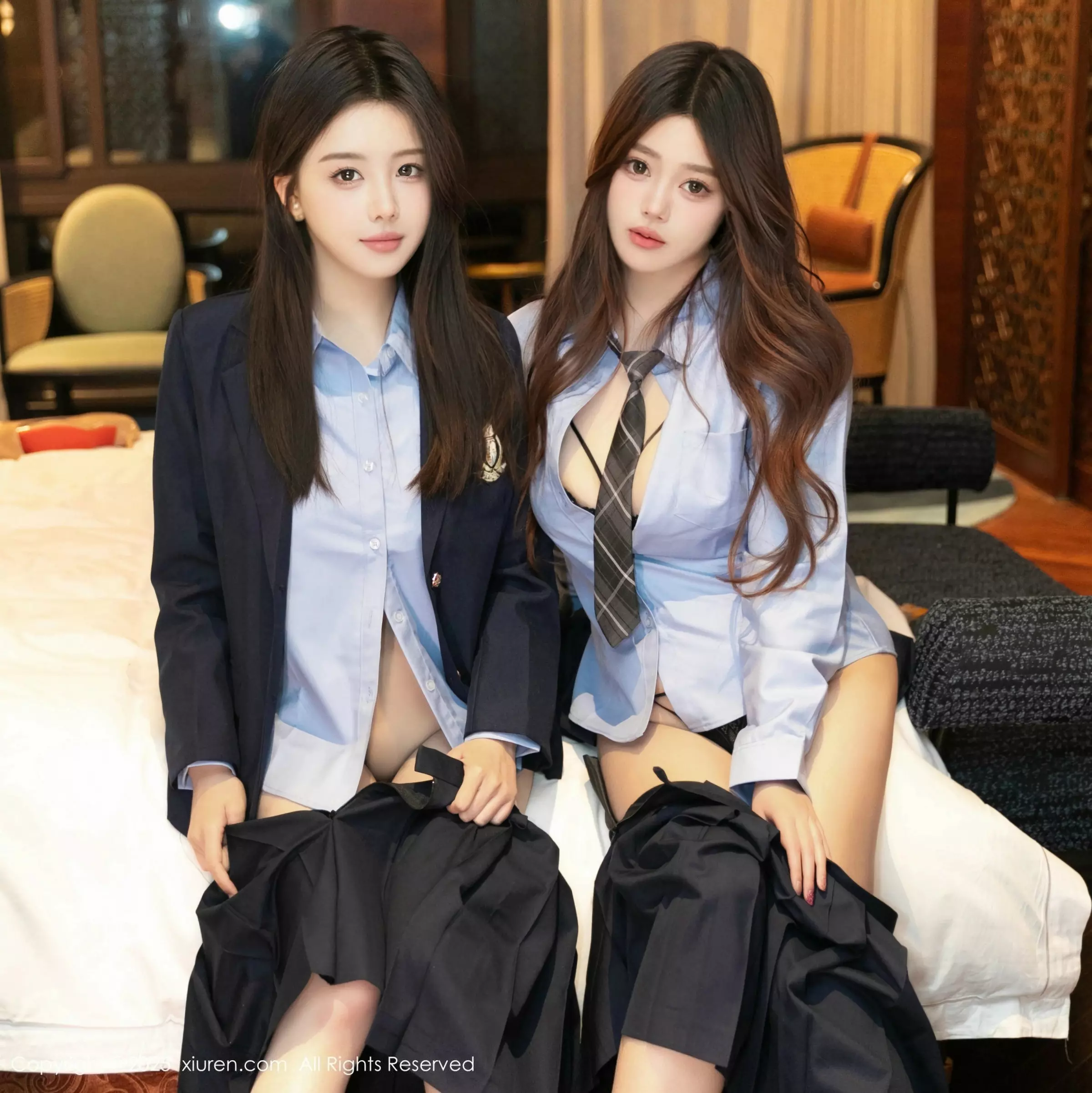 [[XiuRen秀人网]秀人网]No.10034_模特合集蛋蛋宝浴室场景性感姐妹花白色浴袍秀惹火身材诱惑写真77P