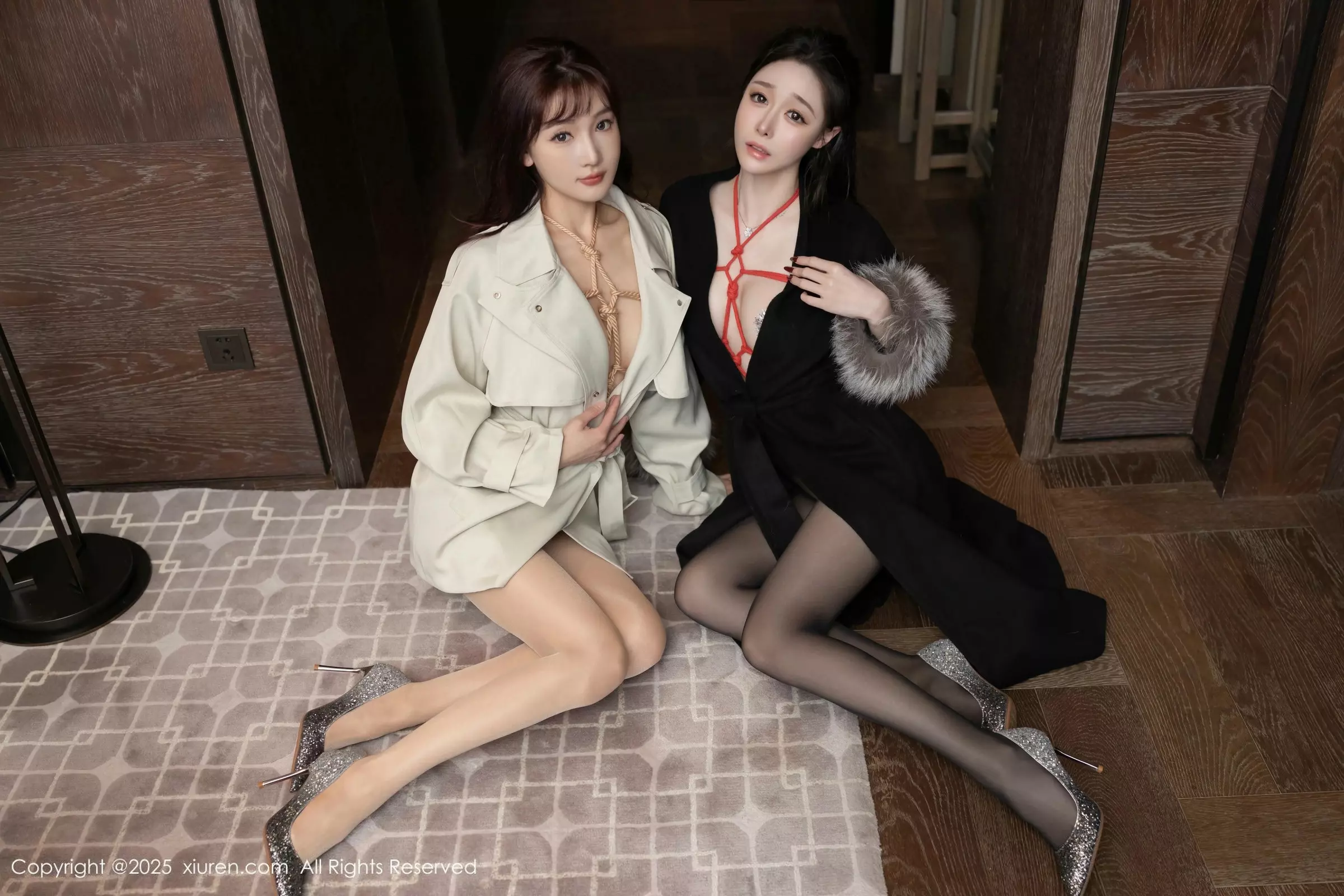 [[XiuRen秀人网]秀人网]No.10107_模特合集陆萱萱＆小逗逗绳艺捆绑情趣内衣秀惹火身材诱惑写真80P