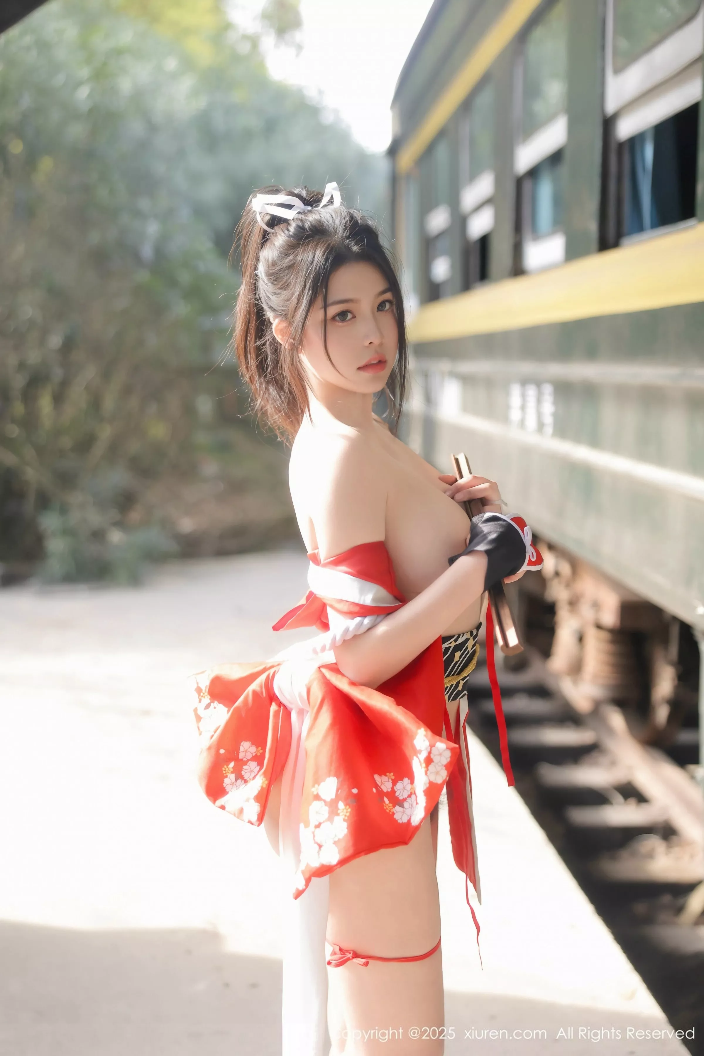 [[XiuRen秀人网]秀人网]No.10133_模特林若凡F性感红色不知火舞服饰配丁字裤秀丰满身材诱惑写真81P