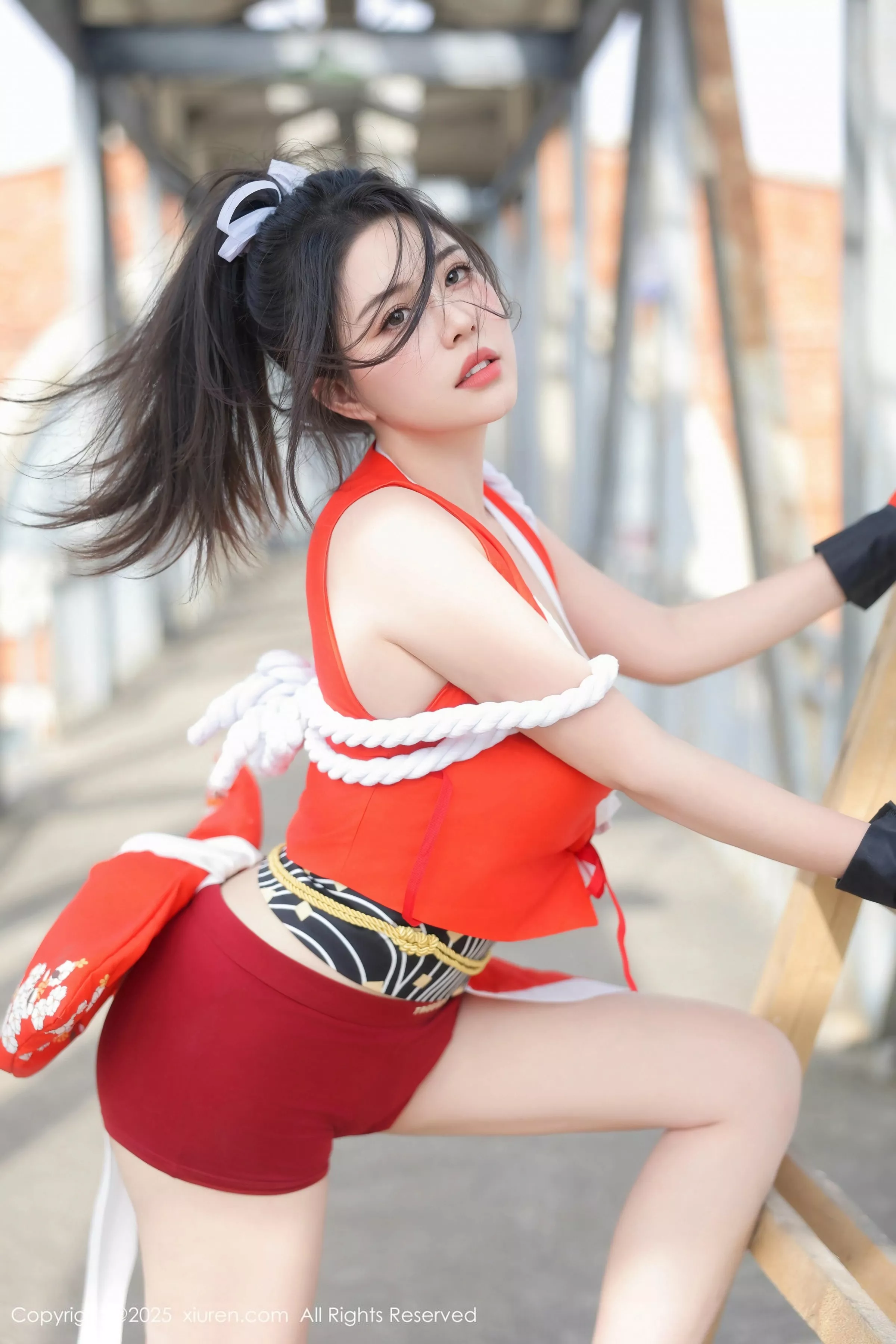 [[XiuRen秀人网]秀人网]No.10133_模特林若凡F性感红色不知火舞服饰配丁字裤秀丰满身材诱惑写真81P