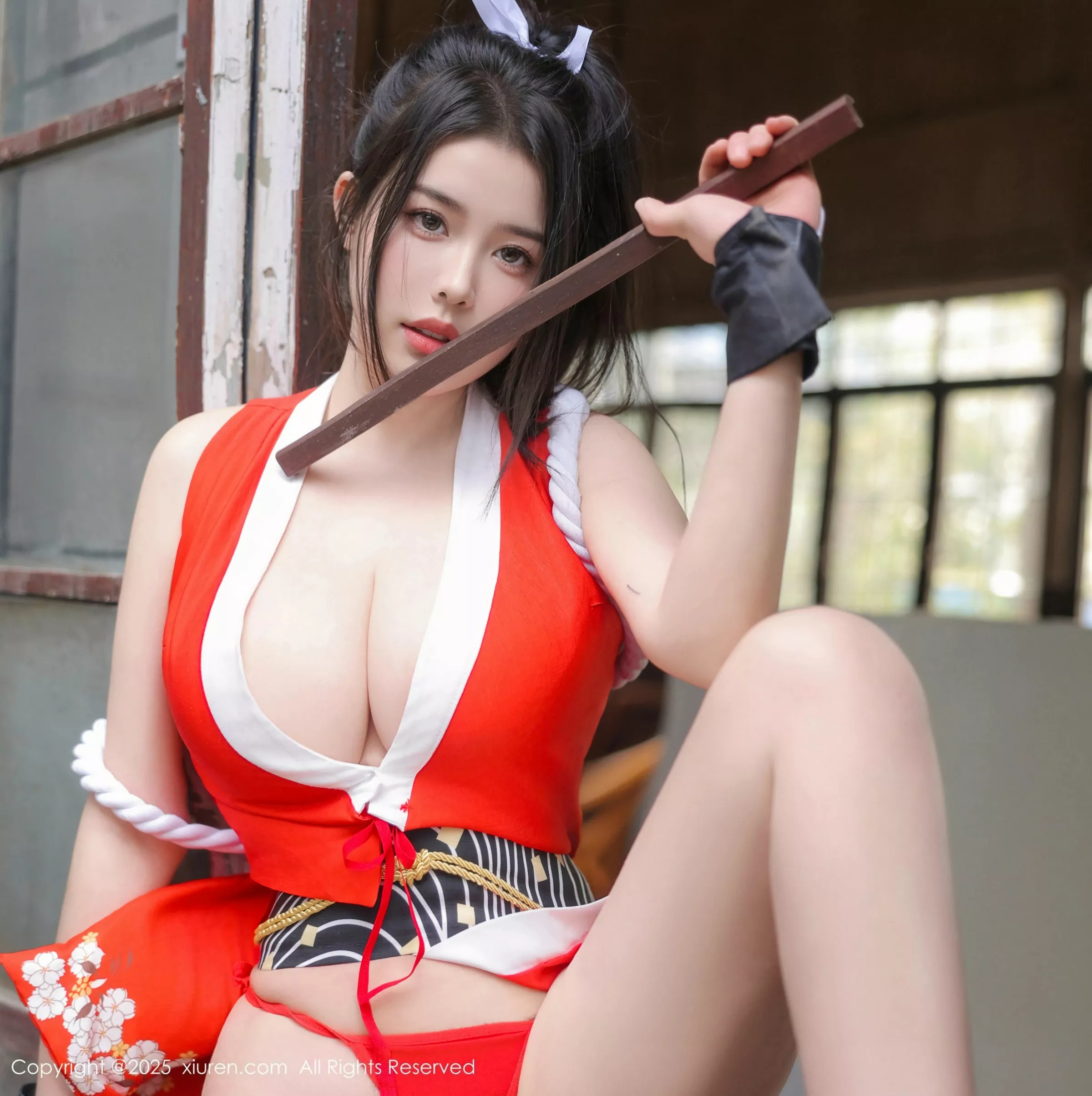 [[XiuRen秀人网]秀人网]No.10133_模特林若凡F性感红色不知火舞服饰配丁字裤秀丰满身材诱惑写真81P