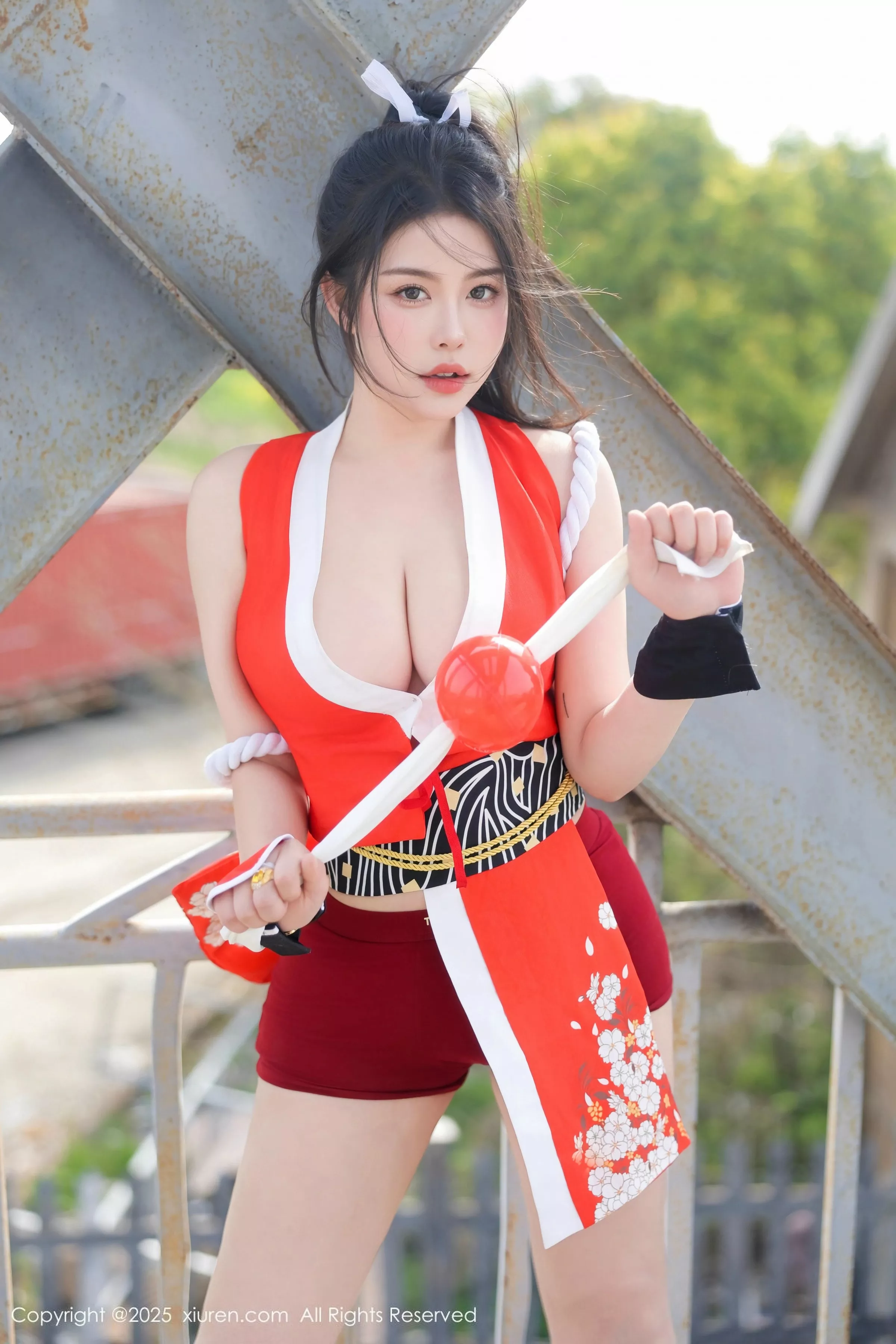 [[XiuRen秀人网]秀人网]No.10133_模特林若凡F性感红色不知火舞服饰配丁字裤秀丰满身材诱惑写真81P