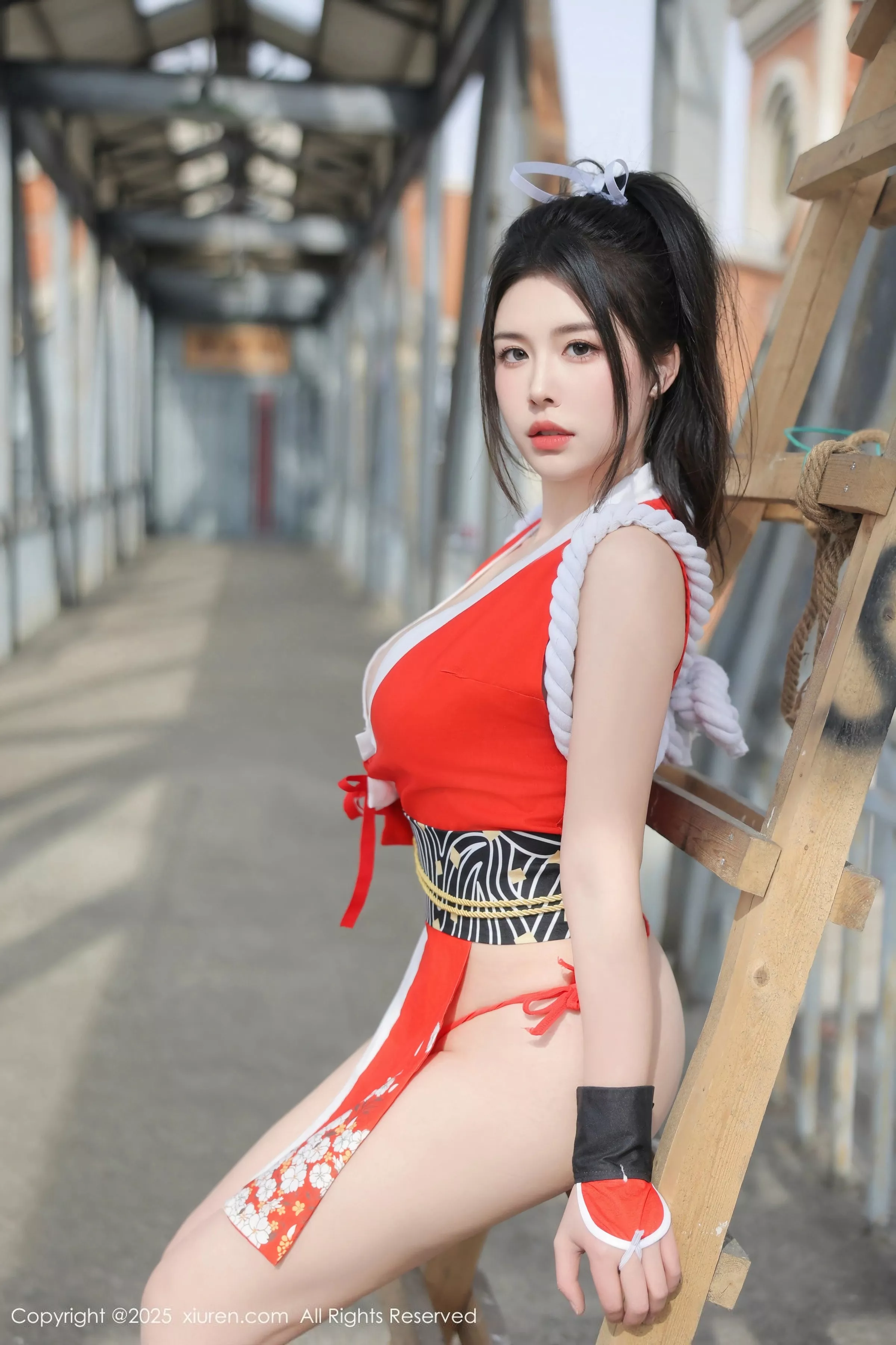 [[XiuRen秀人网]秀人网]No.10133_模特林若凡F性感红色不知火舞服饰配丁字裤秀丰满身材诱惑写真81P