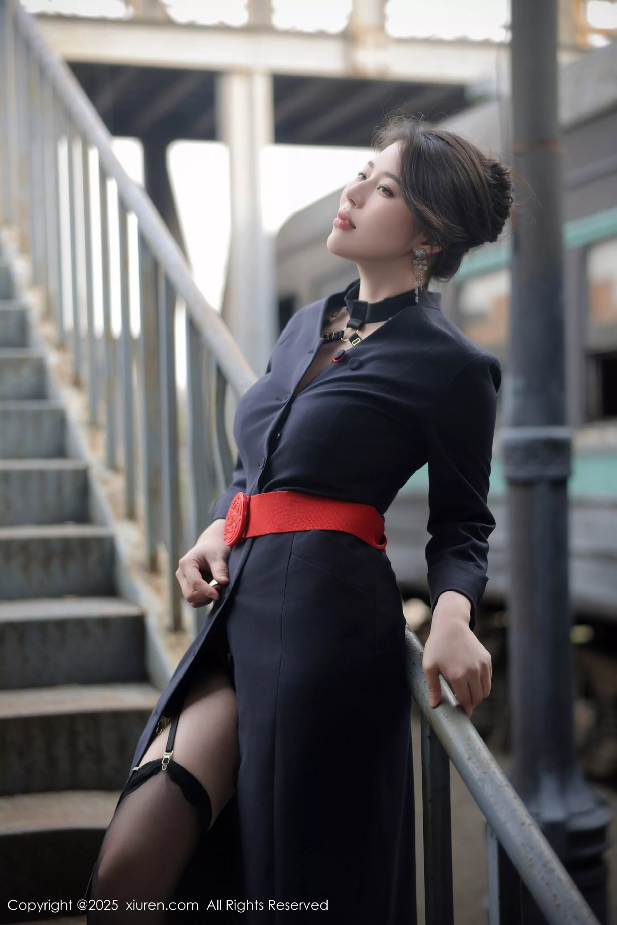 [[XiuRen秀人网]秀人网]No.10155_模特白茹雪abby性感黑色情趣内衣配黑丝吊袜秀丰腴身材诱惑写真78P