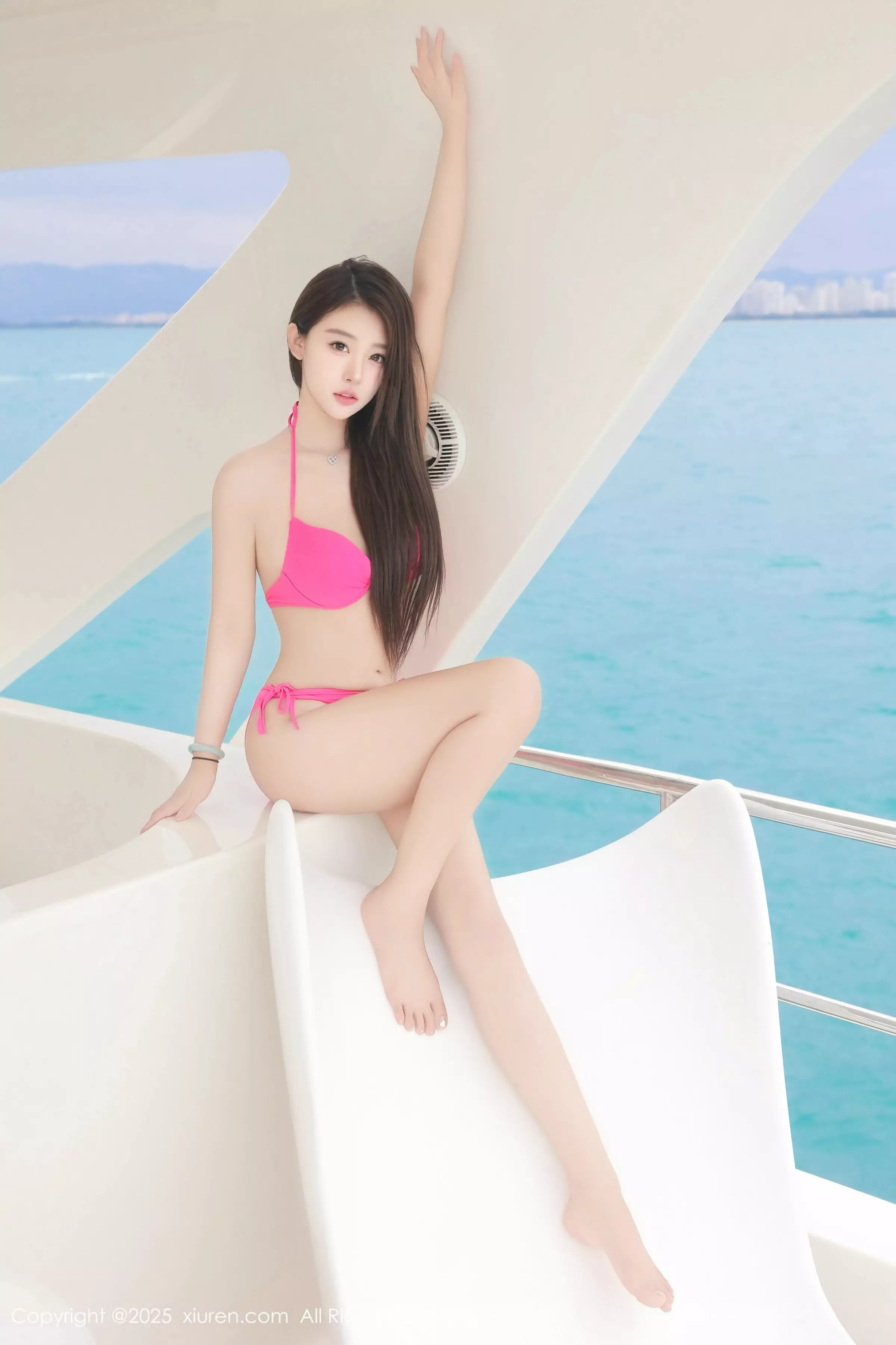 [[XiuRen秀人网]秀人网]No.10047_模特江淑影river户外游艇性感粉色比基尼秀曼妙身姿粉嫩诱惑写真79P