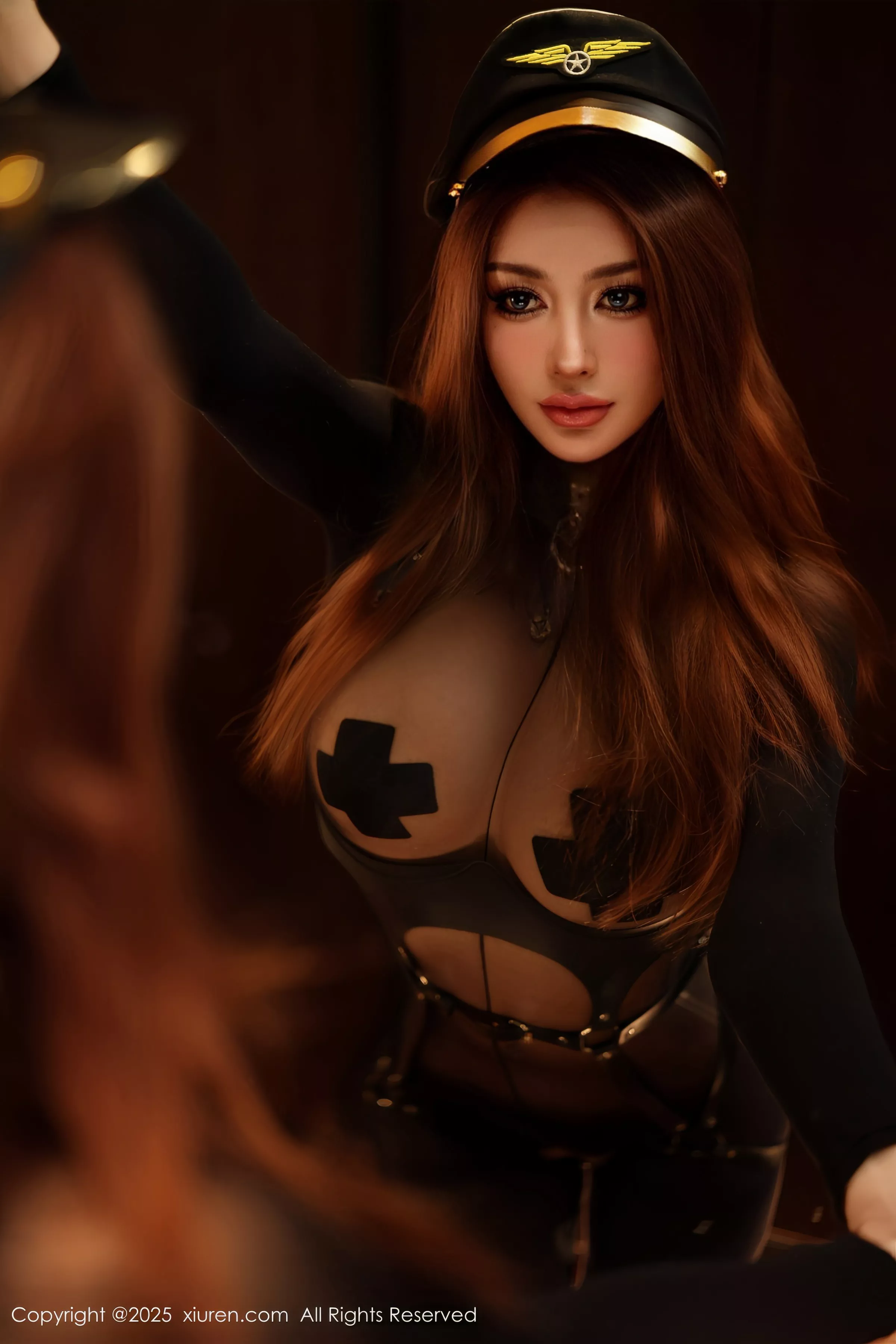 [[XiuRen秀人网]秀人网]No.10210_模特蕾蕾醒了没性感黑色连体丝袜紧身秀完美曲线撩人诱惑写真49P