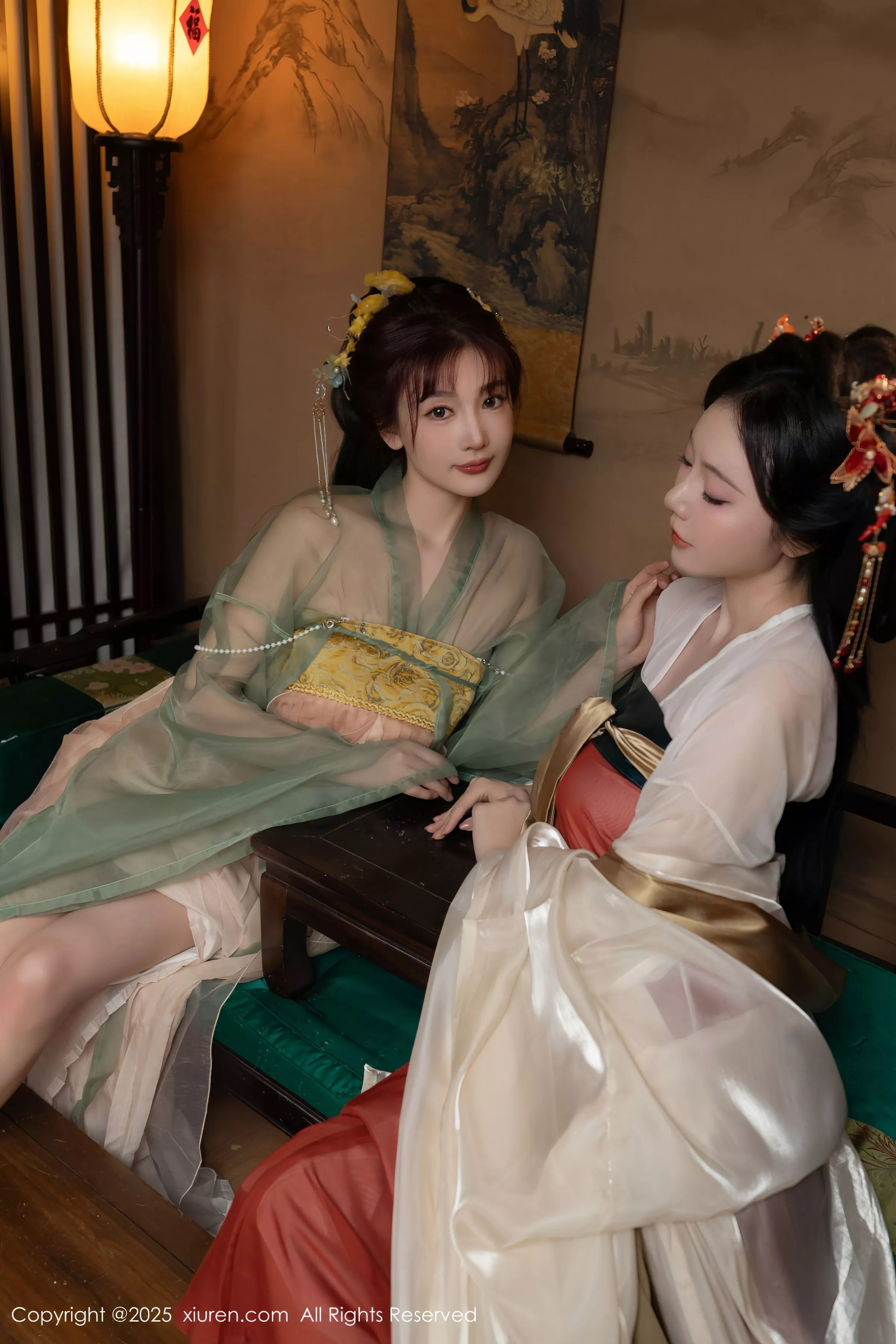 [[XiuRen秀人网]秀人网]No.10223_模特合集女神陆萱萱＆安然anran激情互动薄纱古装撩人诱惑写真80P