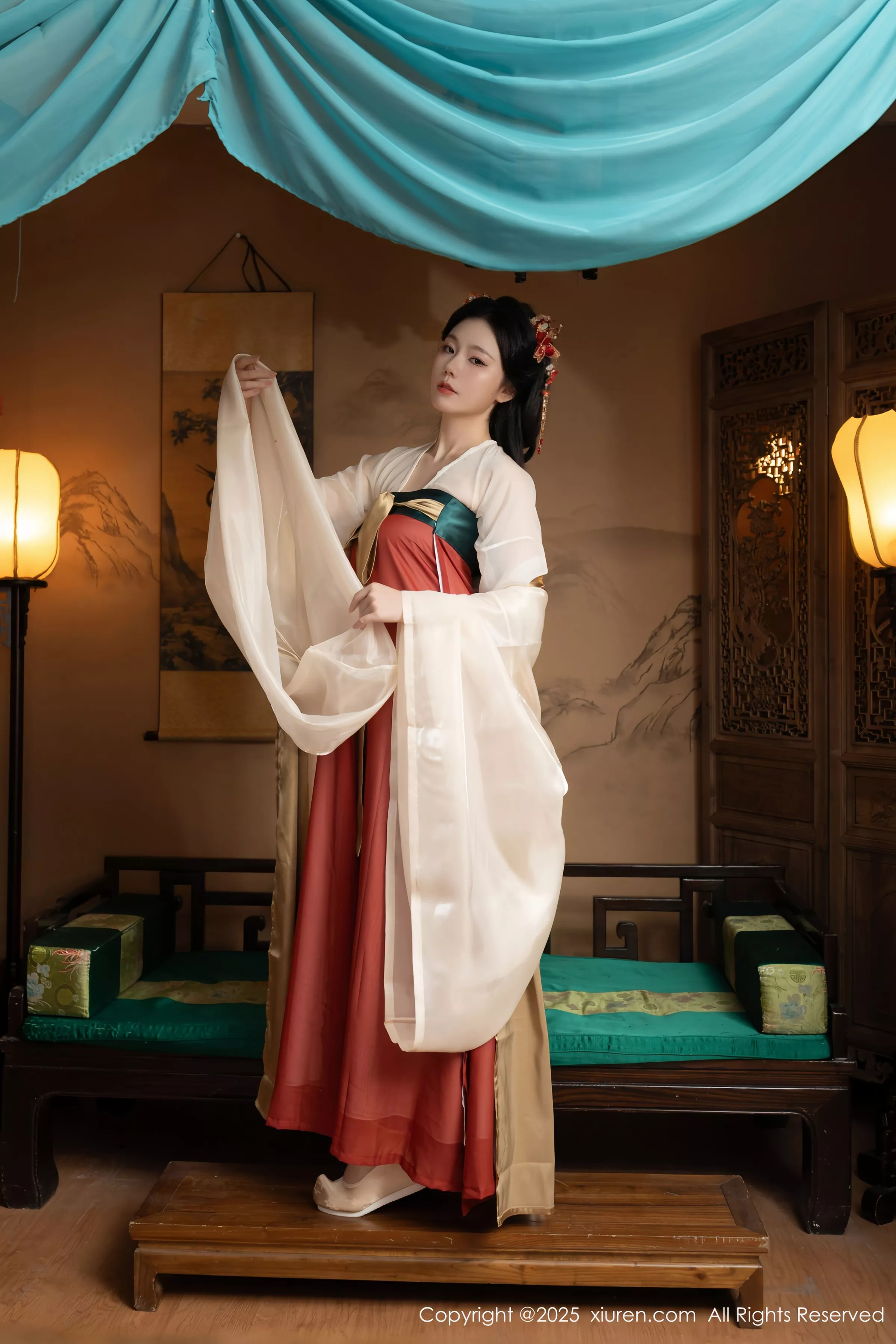 [[XiuRen秀人网]秀人网]No.10223_模特合集女神陆萱萱＆安然anran激情互动薄纱古装撩人诱惑写真80P