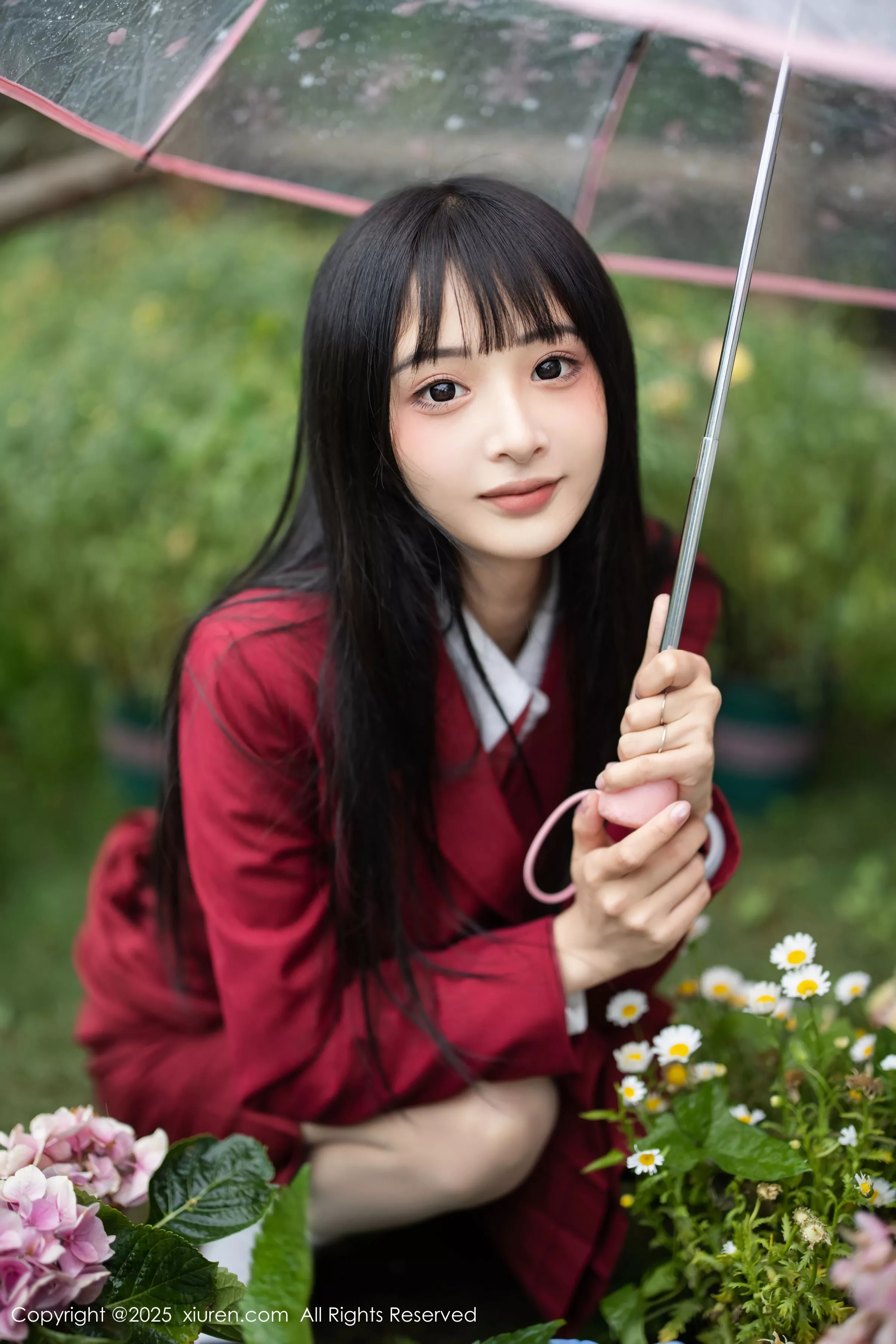 [[XiuRen秀人网]秀人网]No.10215_新人模特茂木希子性感红色裙子配肉色丝袜秀完美曲线诱惑写真82P