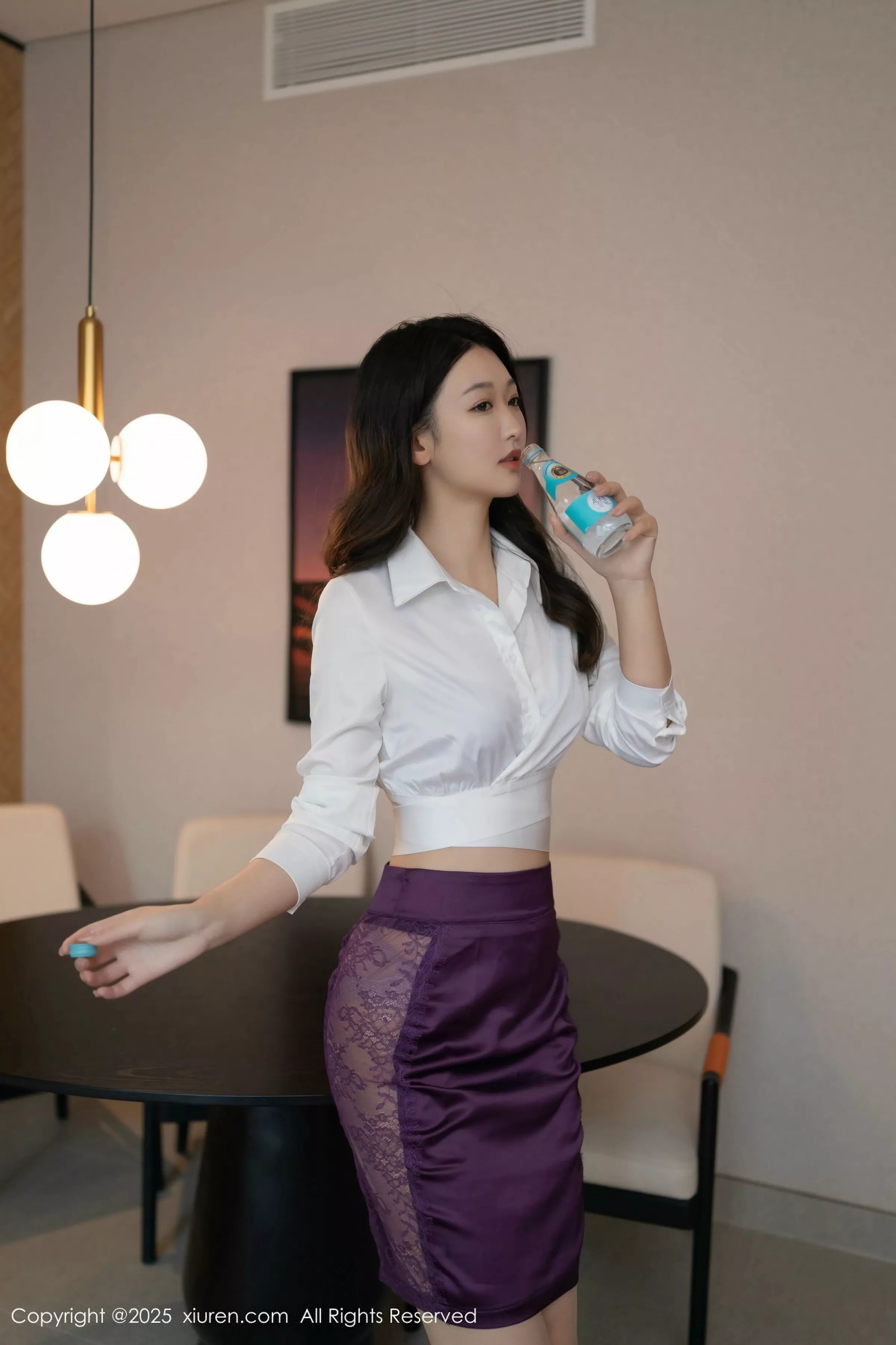 [[XiuRen秀人网]秀人网]No.10238_模特唐安琪性感白T配紫色短裙露紫色内衣秀曼妙身姿诱惑写真80P