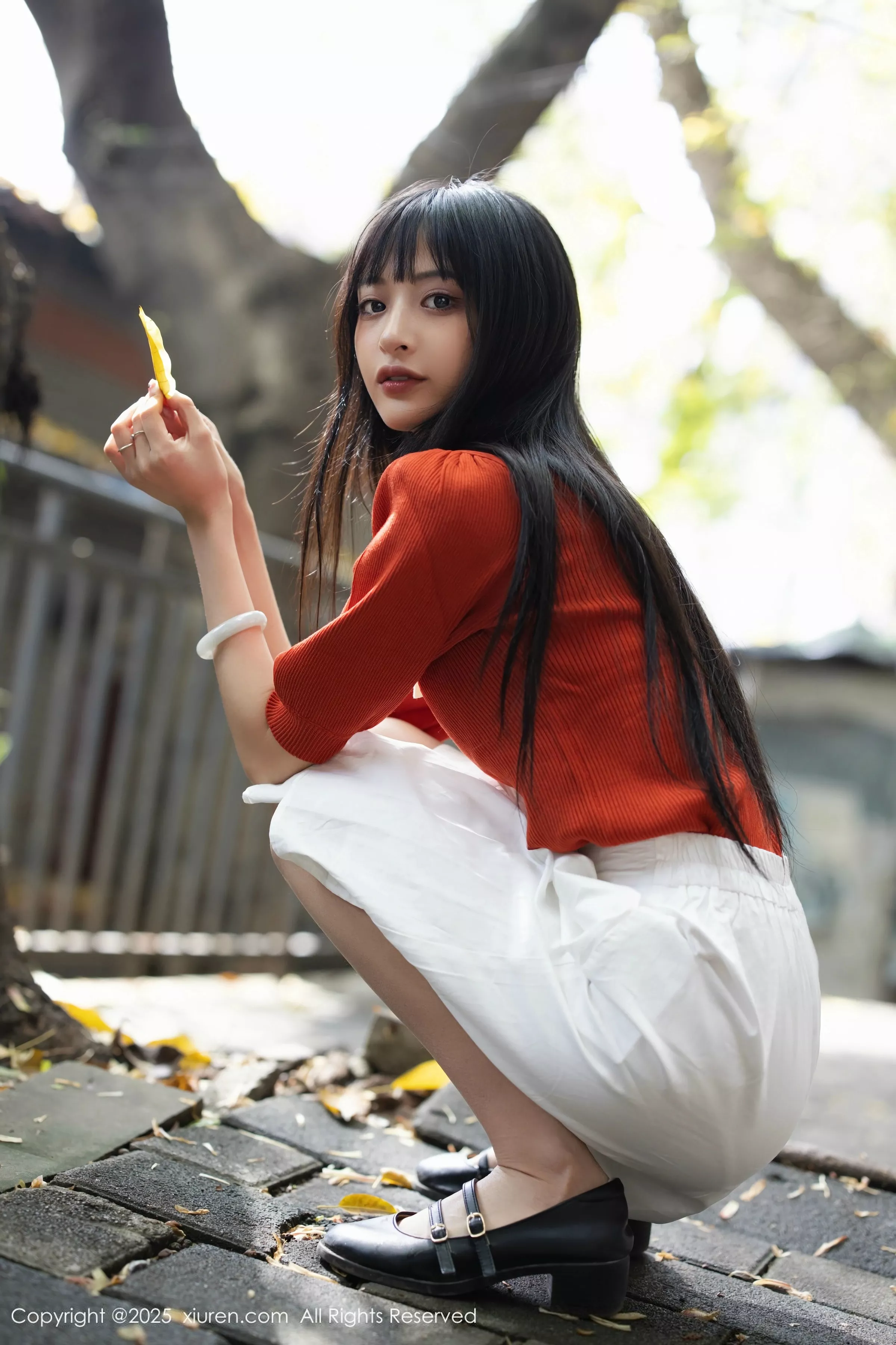 [[XiuRen秀人网]秀人网]No.10247_模特茂木希子性感橙T露白色内衣配超薄肉丝秀完美身材诱惑写真80P