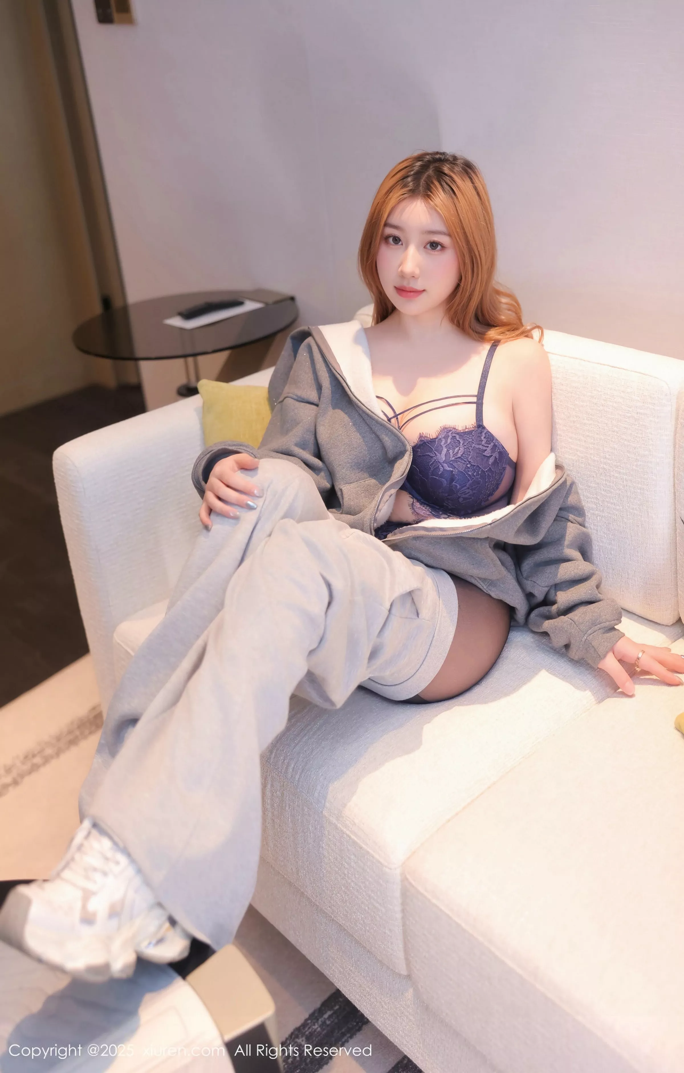 [[XiuRen秀人网]秀人网]No.10253_模特M麦当劳性感蓝色蕾丝内衣配开档黑丝袜秀凹凸身材诱惑写真82P