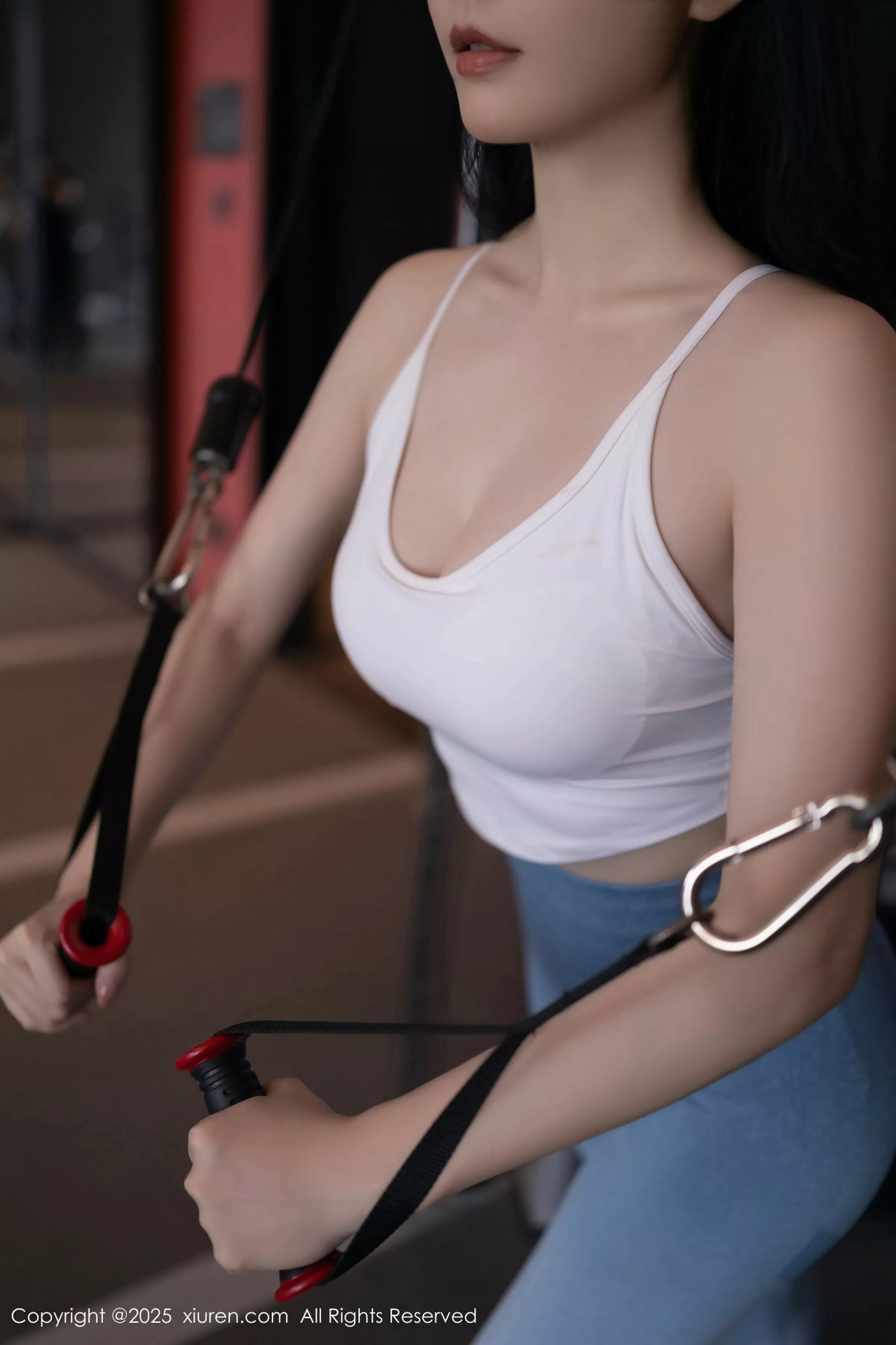 [[XiuRen秀人网]秀人网]No.10272_模特安然anran健身房性感蓝白色运动服秀曼妙身姿完美诱惑写真80P