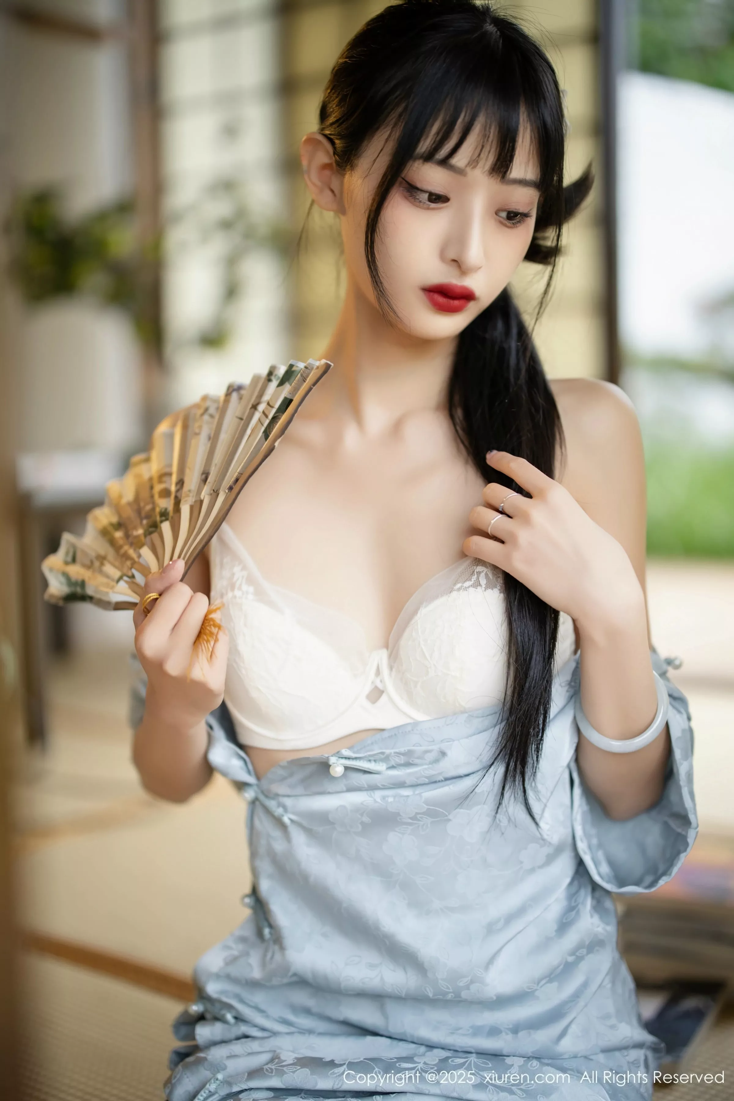 [[XiuRen秀人网]秀人网]No.10278_模特茂木希子日式旗袍露白色内衣配肉丝袜秀完美曲线诱惑写真80P