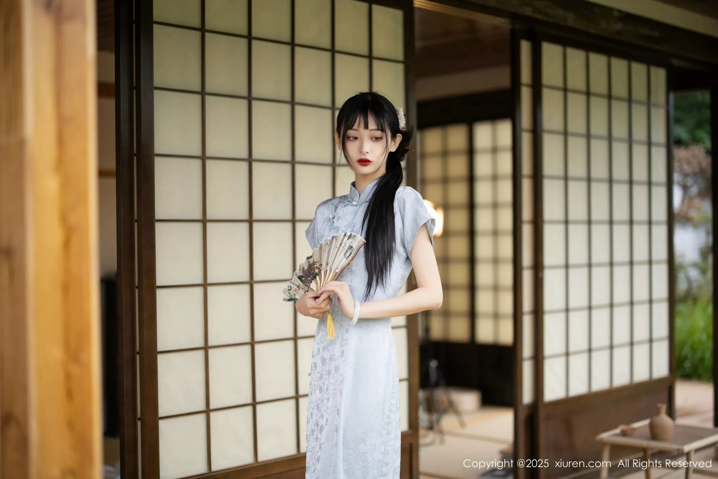 [[XiuRen秀人网]秀人网]No.10278_模特茂木希子日式旗袍露白色内衣配肉丝袜秀完美曲线诱惑写真80P