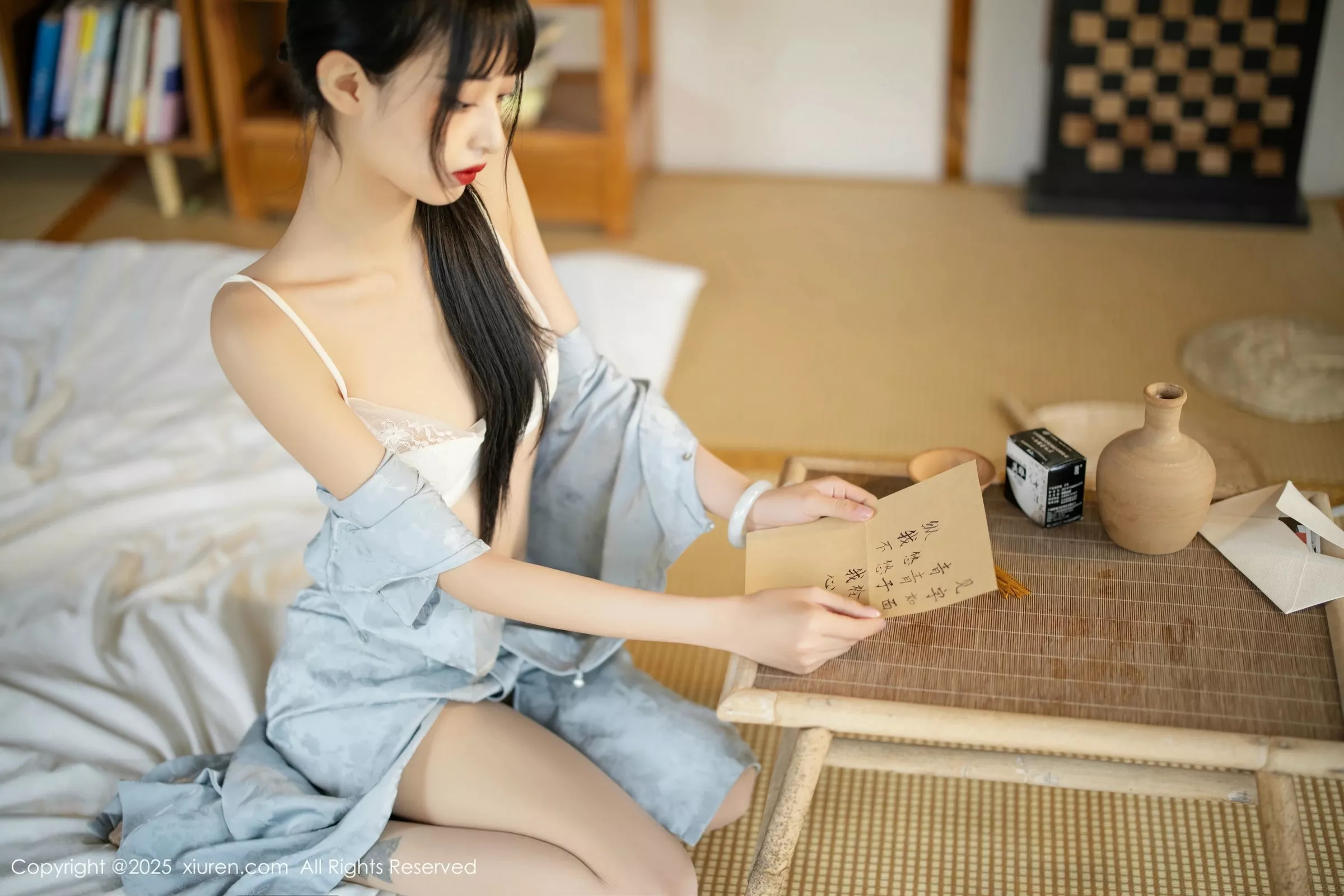 [[XiuRen秀人网]秀人网]No.10278_模特茂木希子日式旗袍露白色内衣配肉丝袜秀完美曲线诱惑写真80P