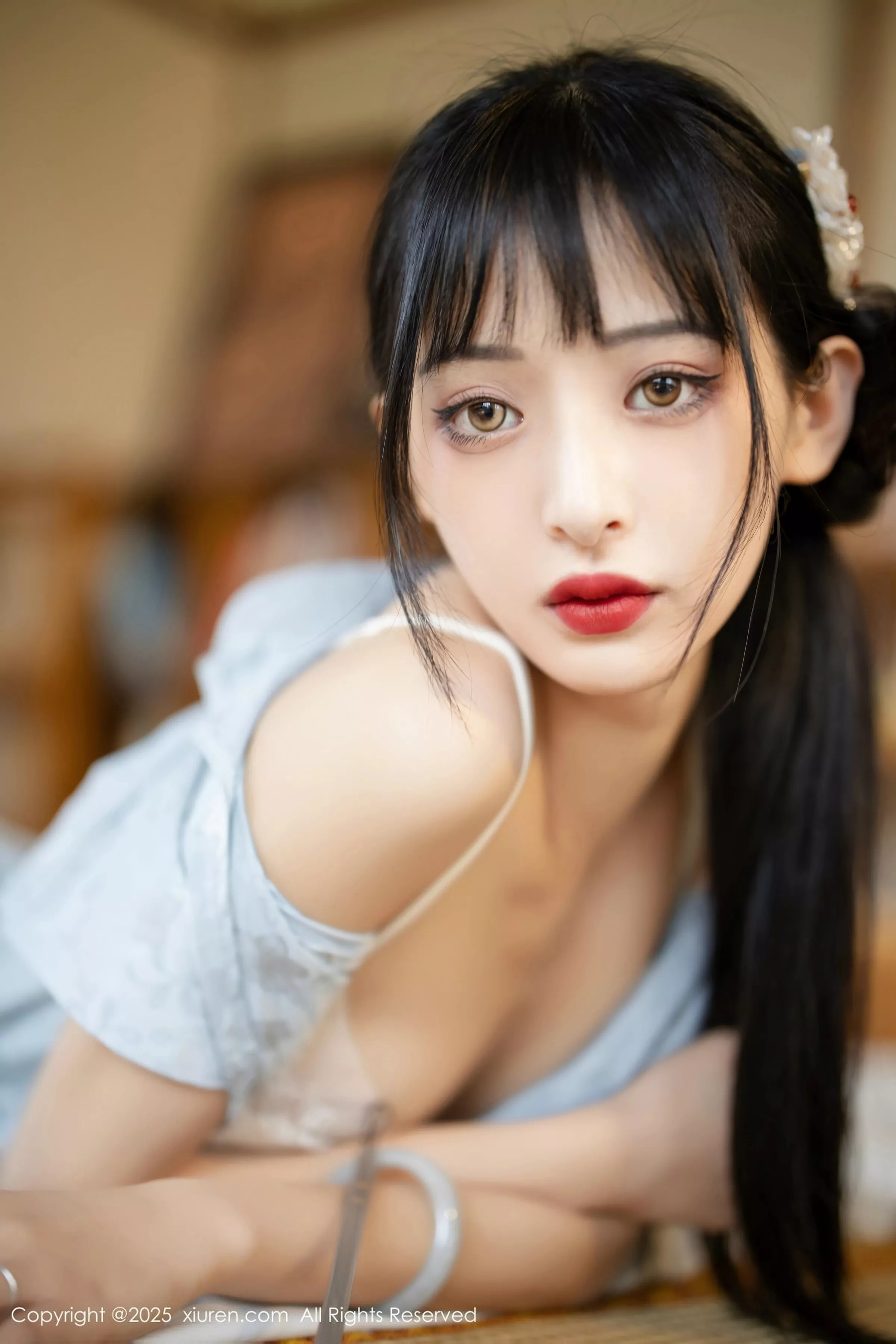 [[XiuRen秀人网]秀人网]No.10278_模特茂木希子日式旗袍露白色内衣配肉丝袜秀完美曲线诱惑写真80P