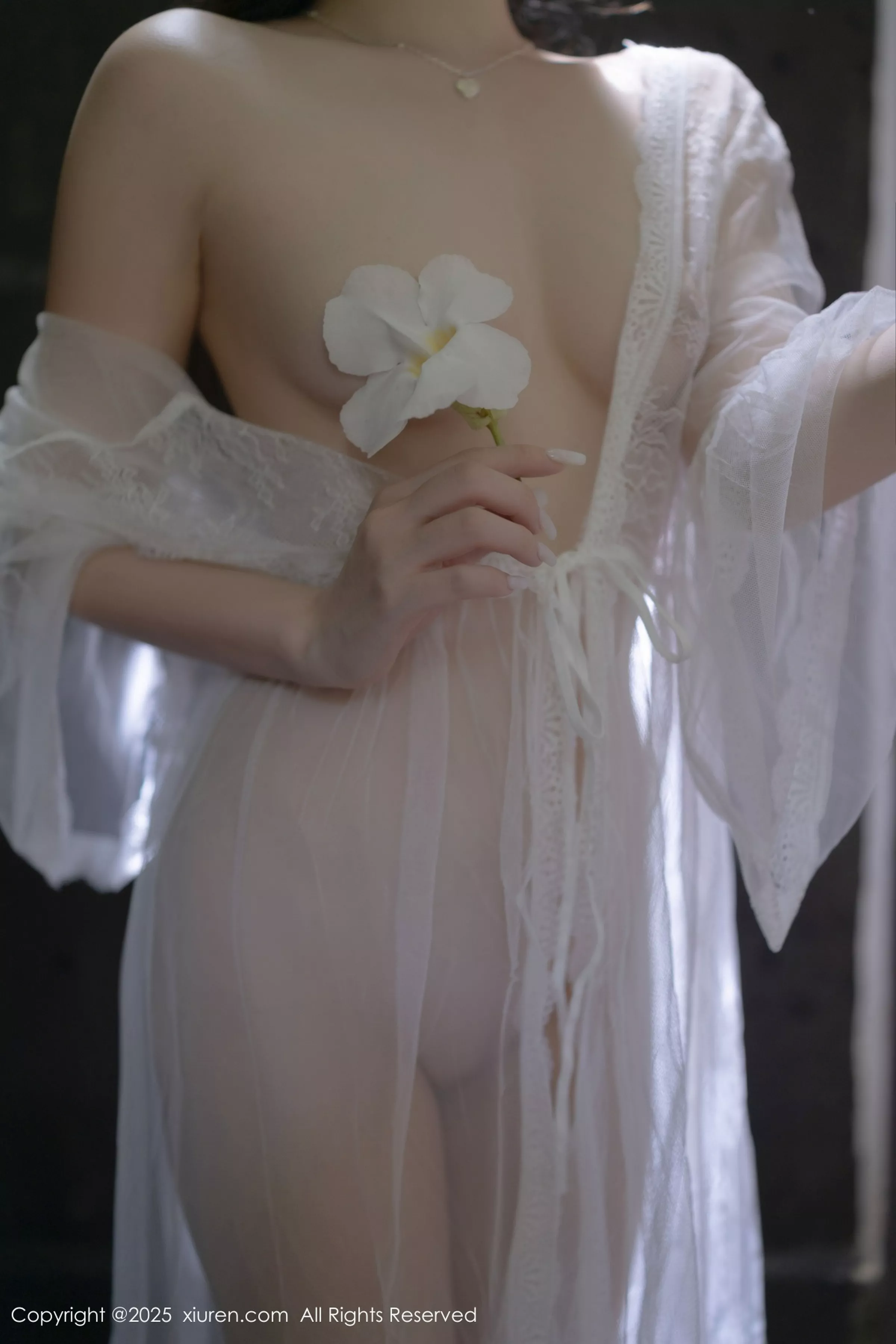 [[XiuRen秀人网]秀人网]No.10173_模特鱼子酱Fish性感白色轻透连衣裙透视秀惹火身材撩人诱惑写真80P