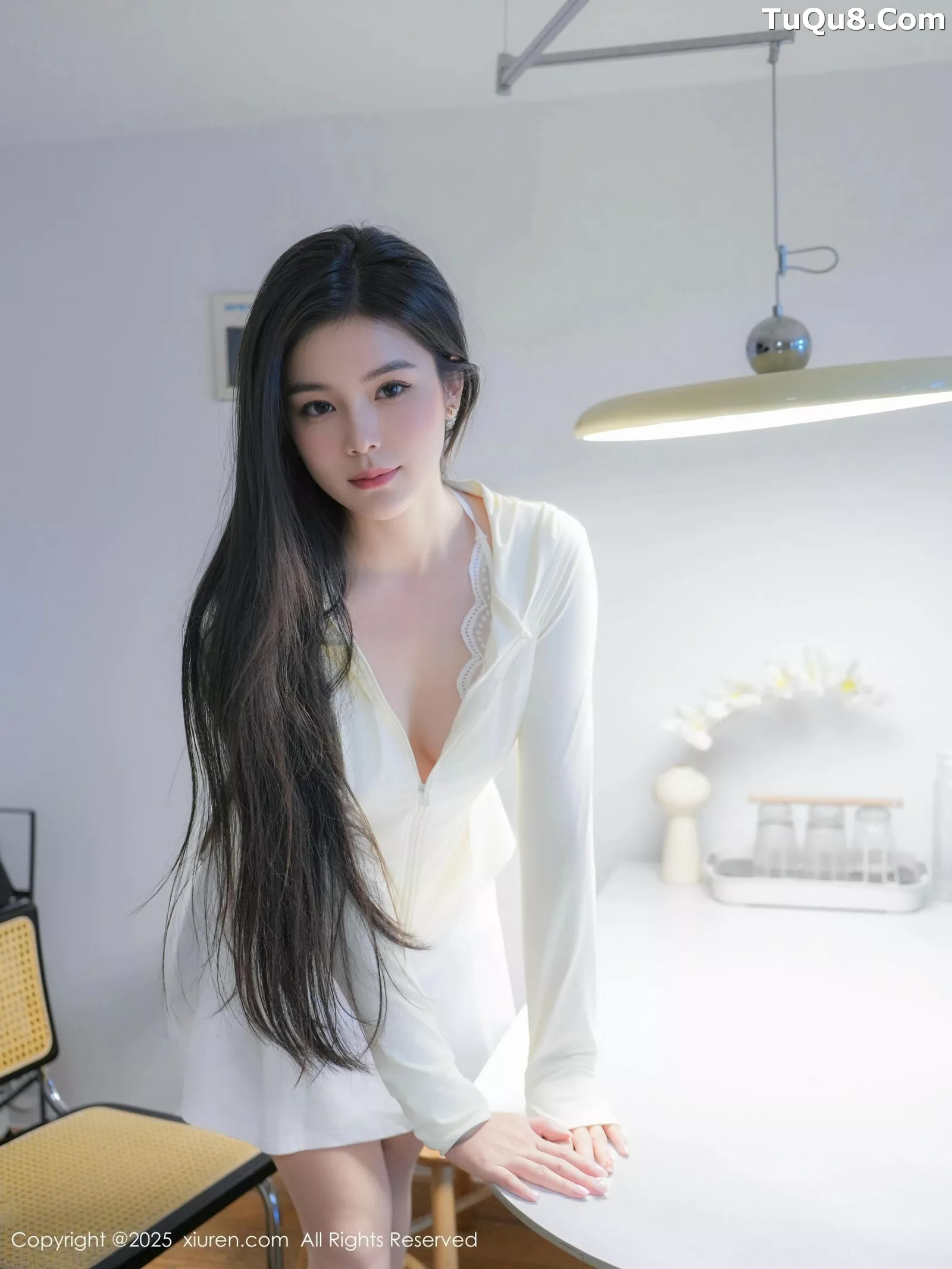 [[XiuRen秀人网]秀人网]No.10325_模特雪糕CiCi性感白色情趣内衣配超薄肉丝秀婀娜身姿诱惑写真72P