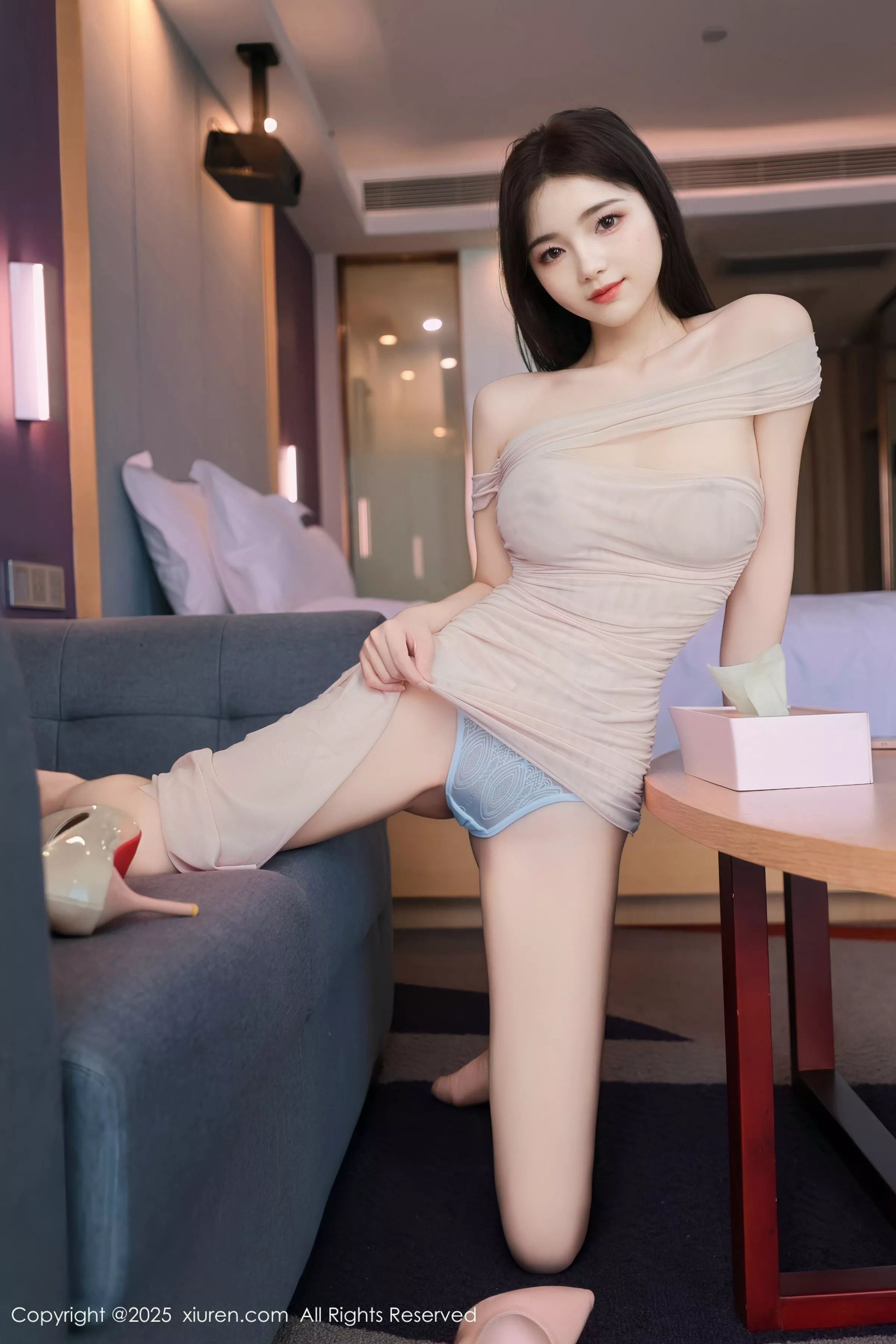 [[XiuRen秀人网]秀人网]No.10344_新人模特苏软软性感紫色薄纱包臀裙半脱秀凹凸身材撩人诱惑写真88P