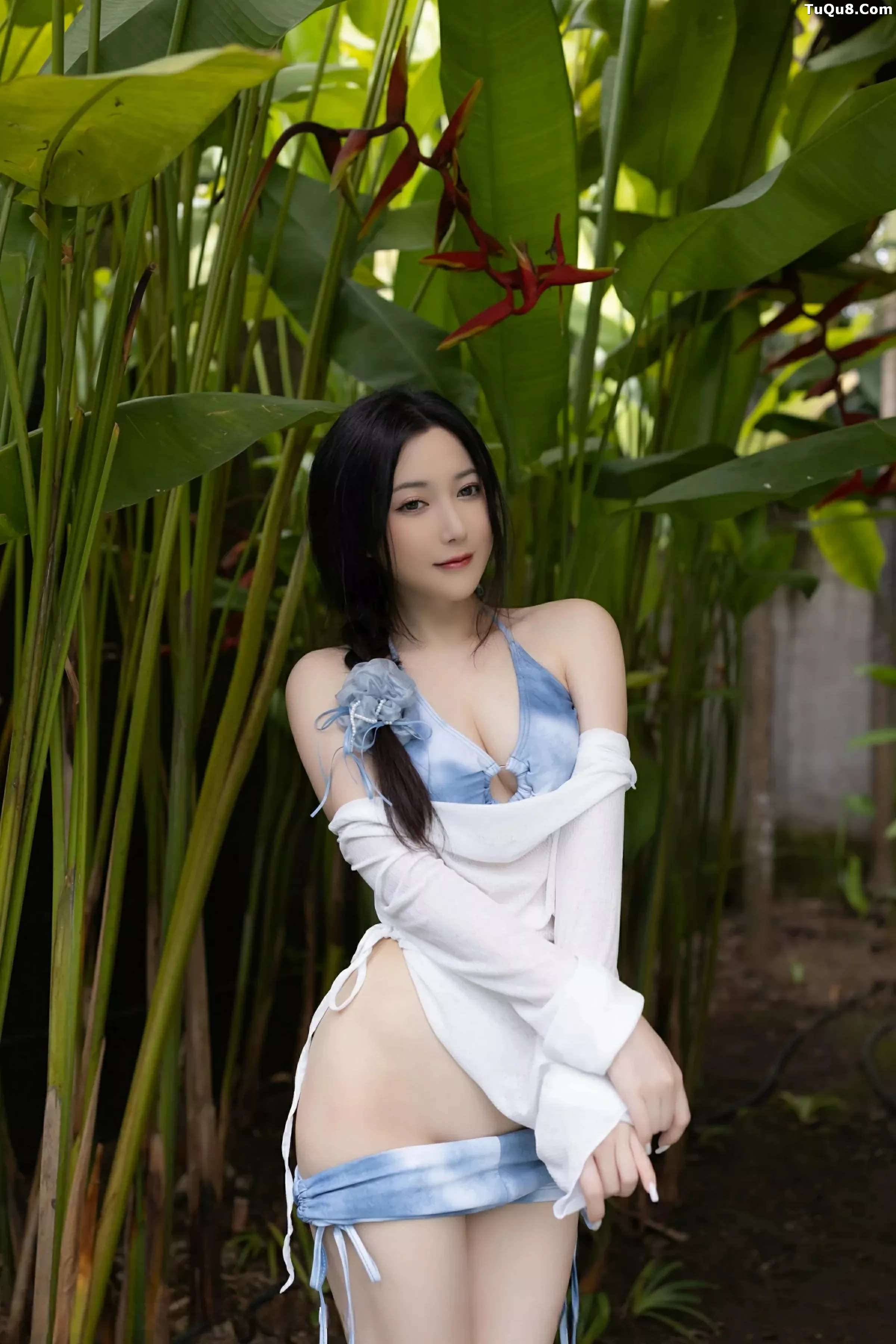 [[XiuRen秀人网]秀人网]No.10377_模特鱼子酱Fish白色轻透服饰露蓝色比基尼秀曼妙身姿诱惑写真80P