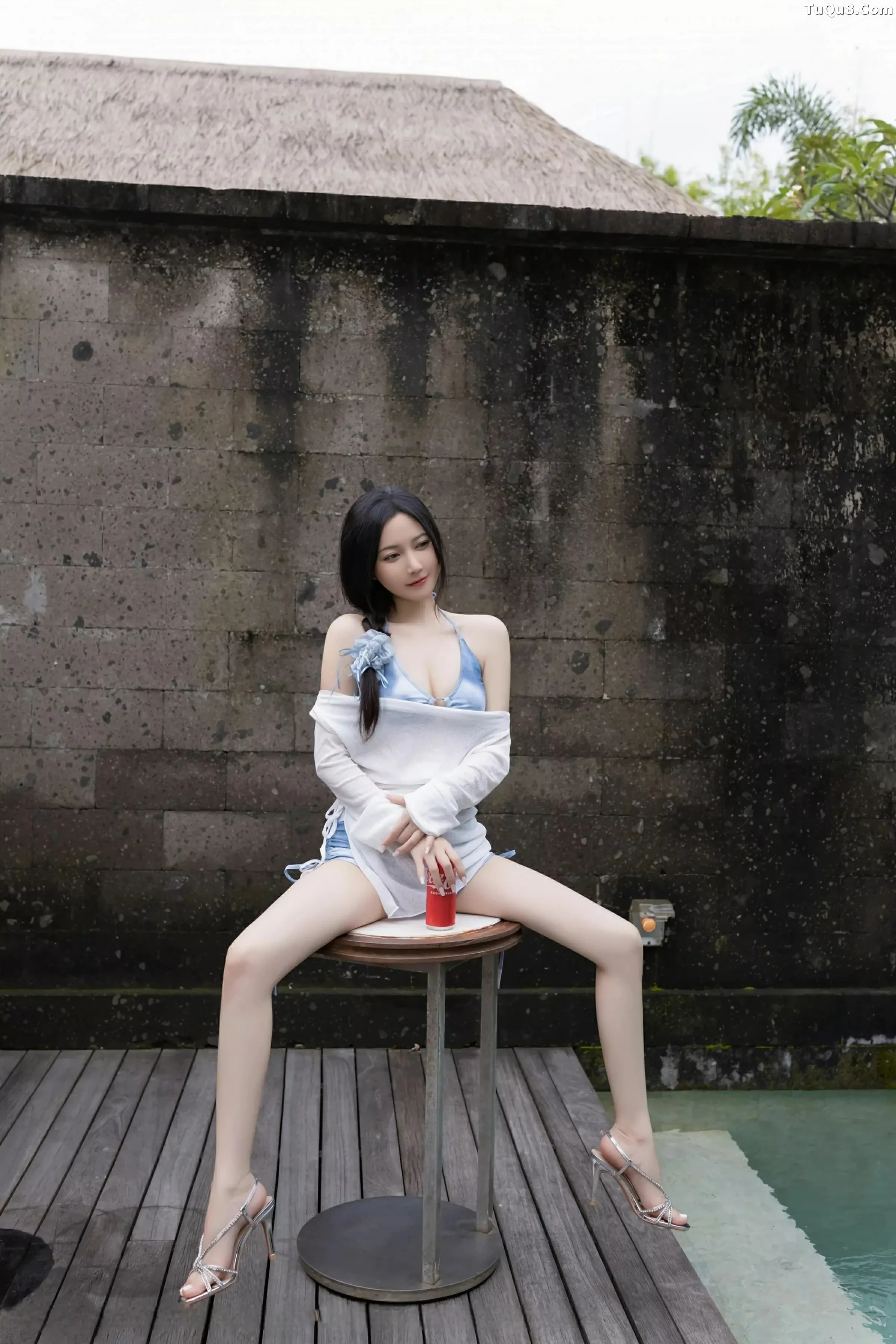 [[XiuRen秀人网]秀人网]No.10377_模特鱼子酱Fish白色轻透服饰露蓝色比基尼秀曼妙身姿诱惑写真80P