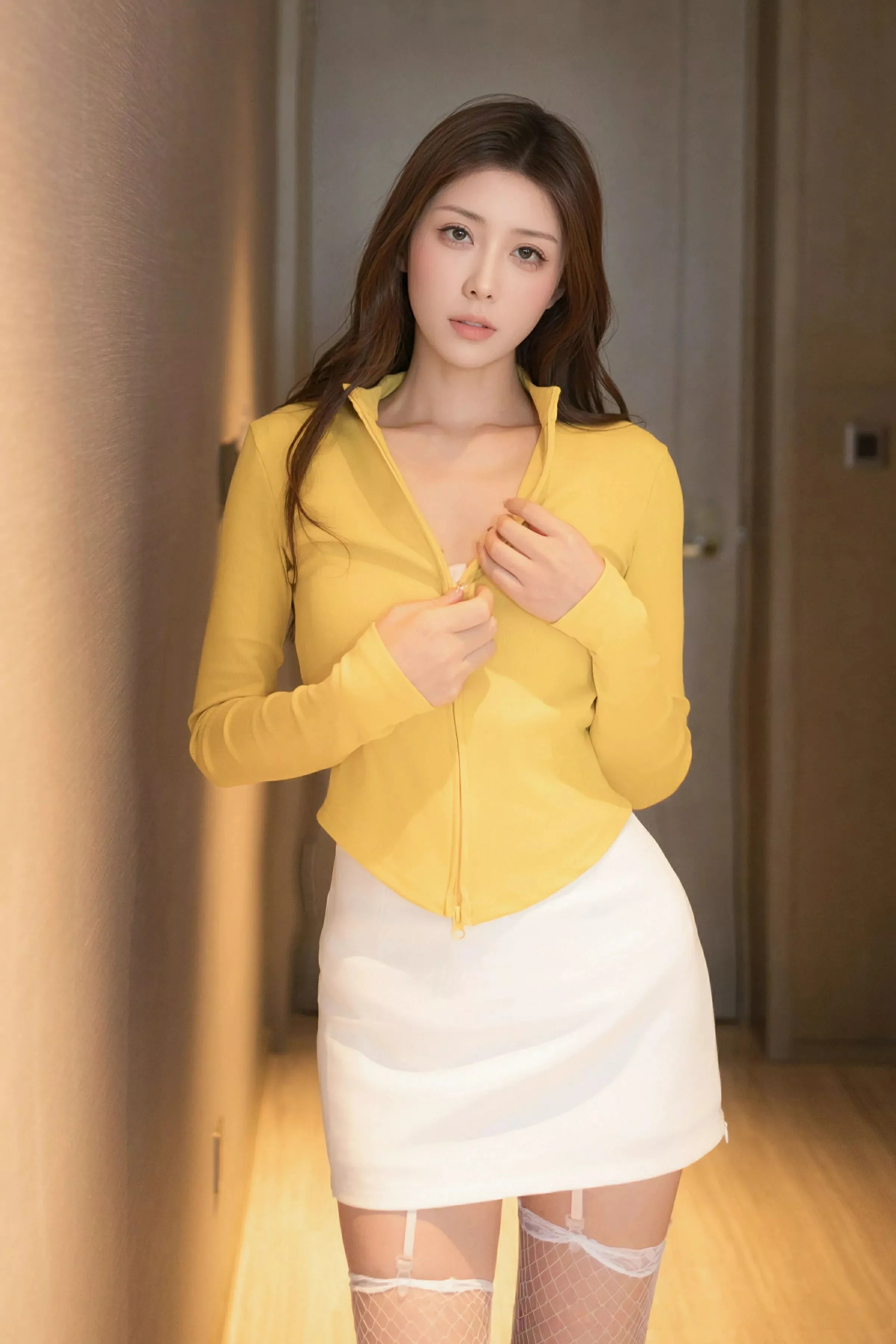 [[XiuRen秀人网]秀人网]No.10385_新人模特悦兮性感连衣短裙配白丝吊袜秀修长美腿迷人诱惑写真71P