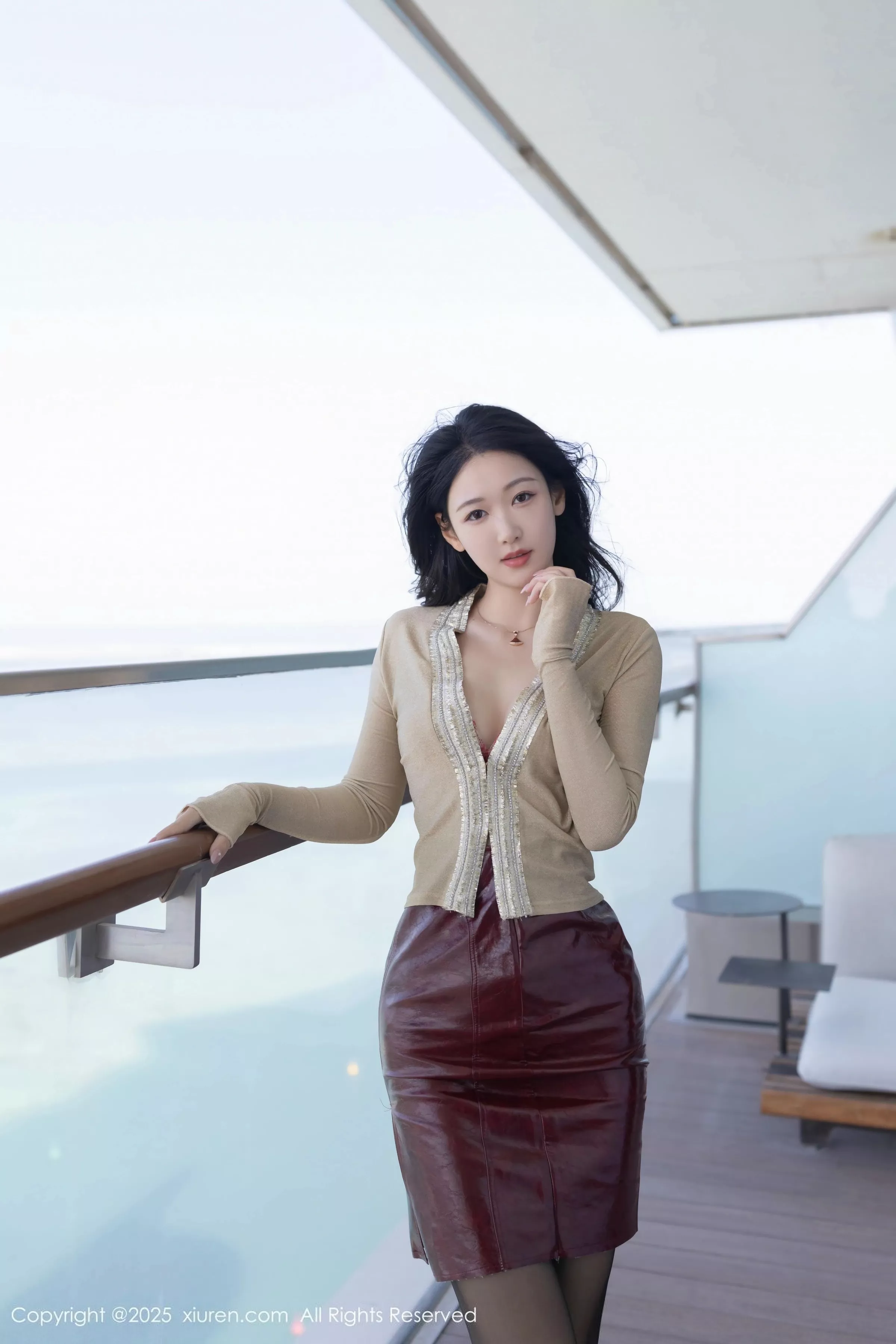 [[XiuRen秀人网]秀人网]No.10296_模特唐安琪性感红色内衣配红皮裙露超薄黑丝秀曼妙身姿诱惑写真83P