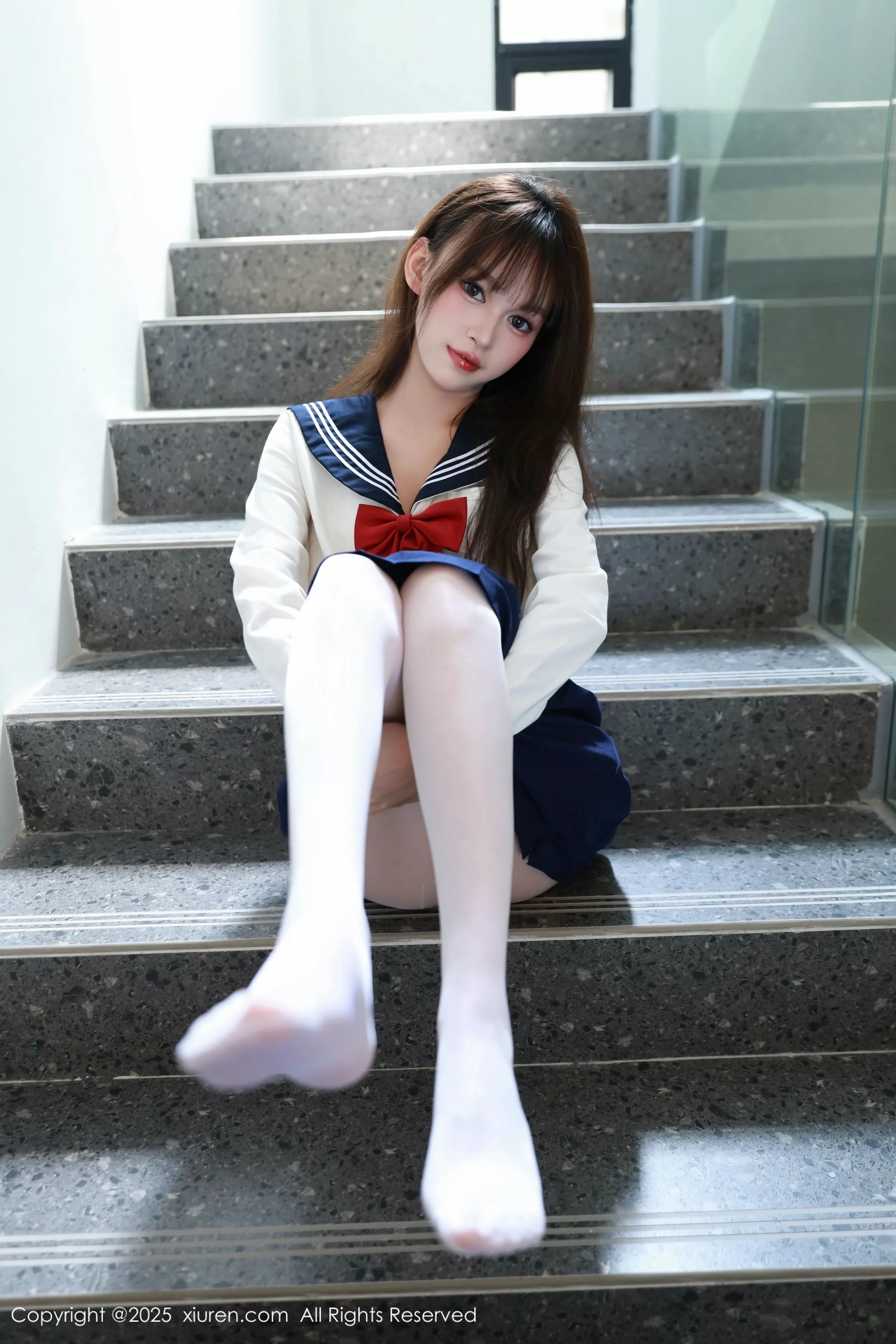 [[XiuRen秀人网]秀人网]No.10458_新人模特糯咪性感JK制服配超薄白丝袜秀曼妙身姿撩人诱惑写真88P