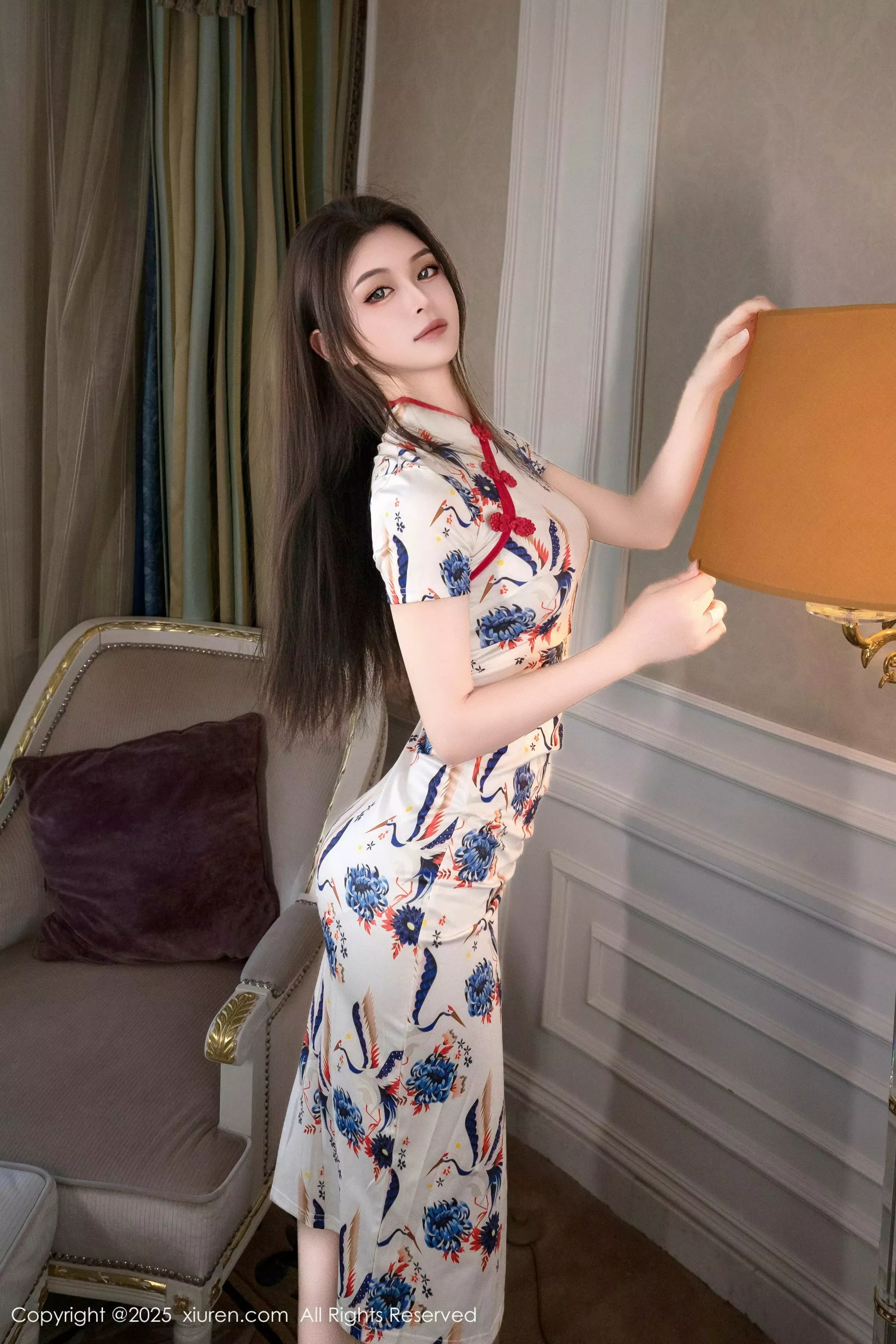 [[XiuRen秀人网]秀人网]No.10452_模特灿宝情趣捆绑主题性感花色旗袍露肉色内衣秀魔鬼身材诱惑写真96P