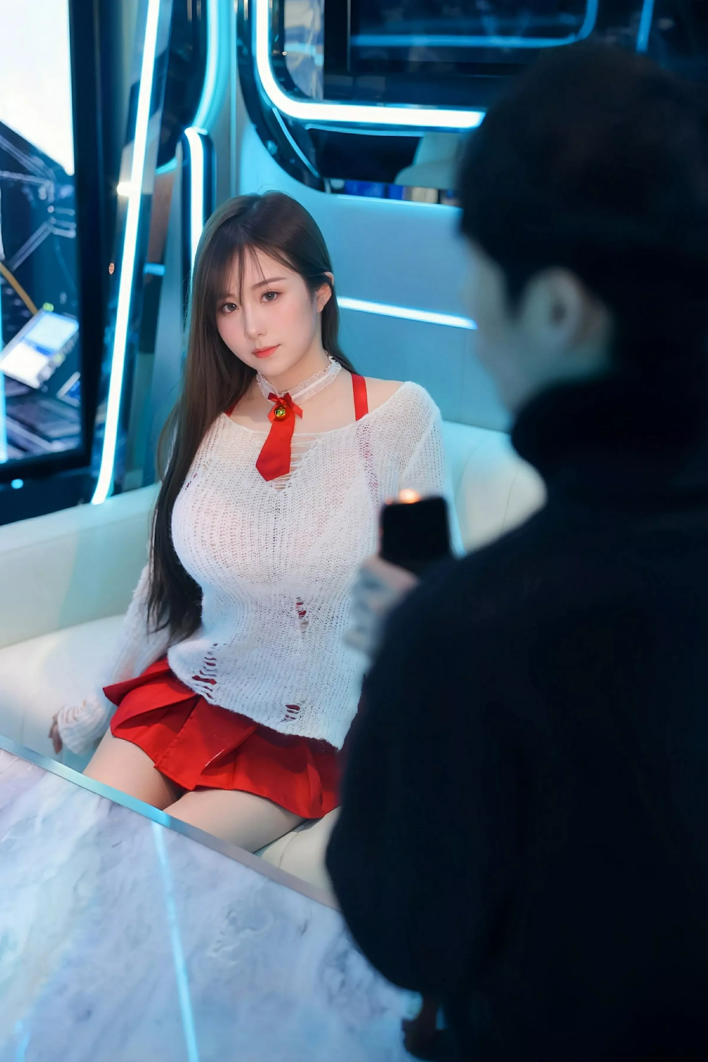 [[XiuRen秀人网]秀人网]No.10470_模特小肉肉咪私房性感白色蕾丝内衣配白丝袜秀凹凸身材诱惑写真76P