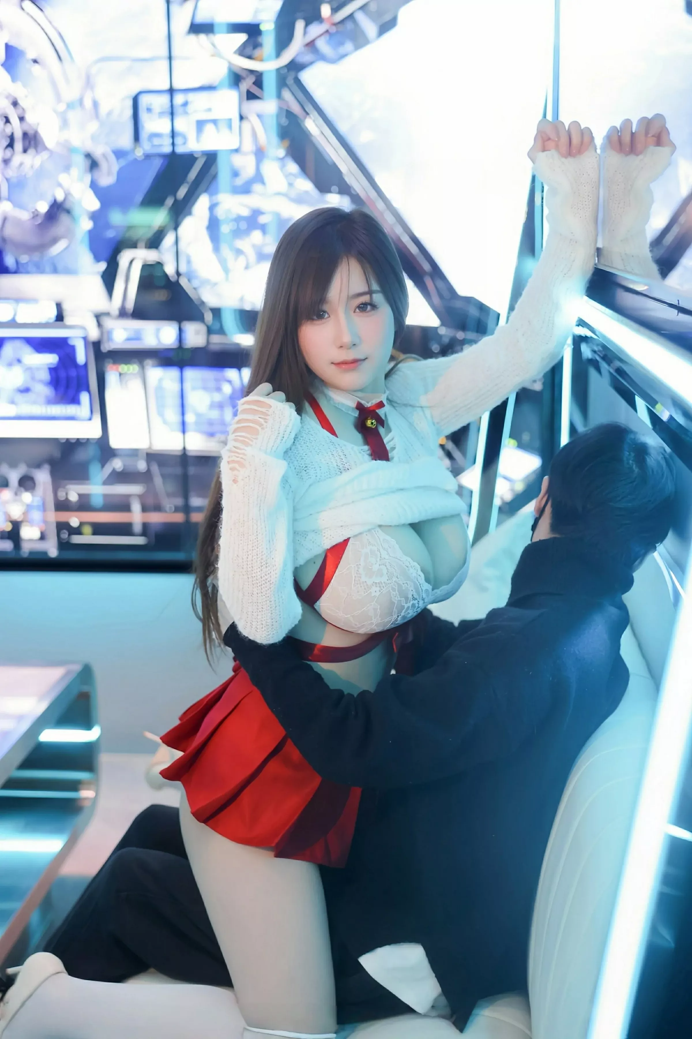 [[XiuRen秀人网]秀人网]No.10470_模特小肉肉咪私房性感白色蕾丝内衣配白丝袜秀凹凸身材诱惑写真76P