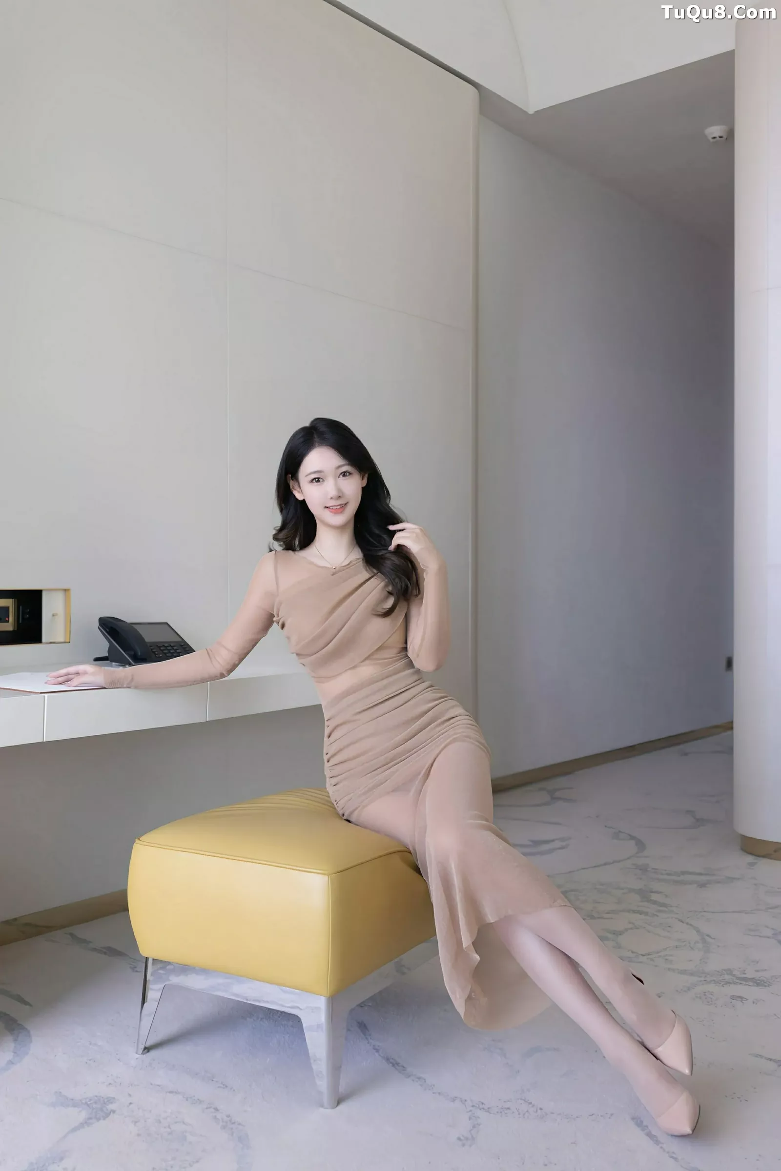 [[XiuRen秀人网]秀人网]No.10486_模特唐安琪性感肉色连衣裙配超薄肉丝秀曼妙身姿撩人诱惑写真81P